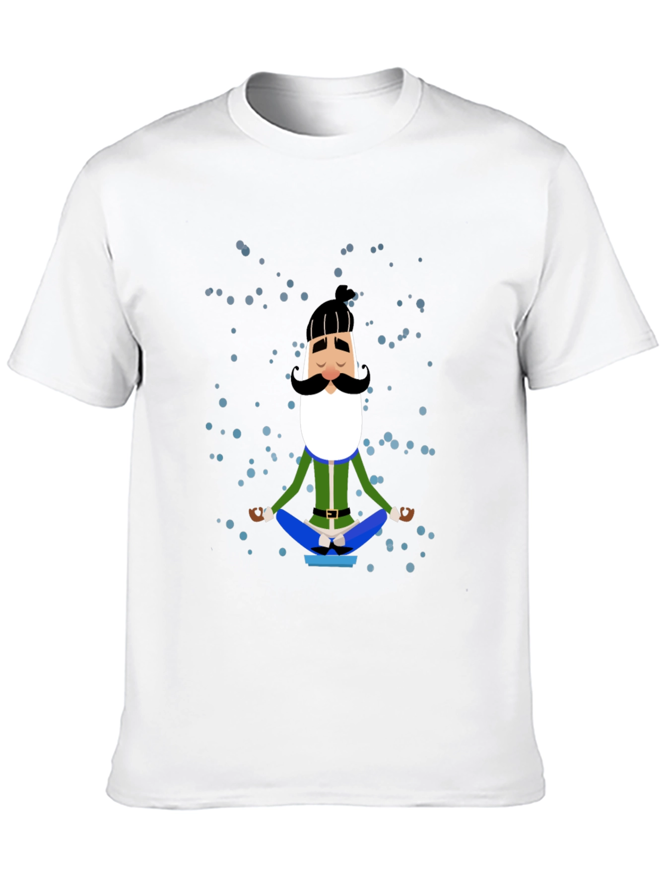 Meditating Man Cartoon Graphic Tee