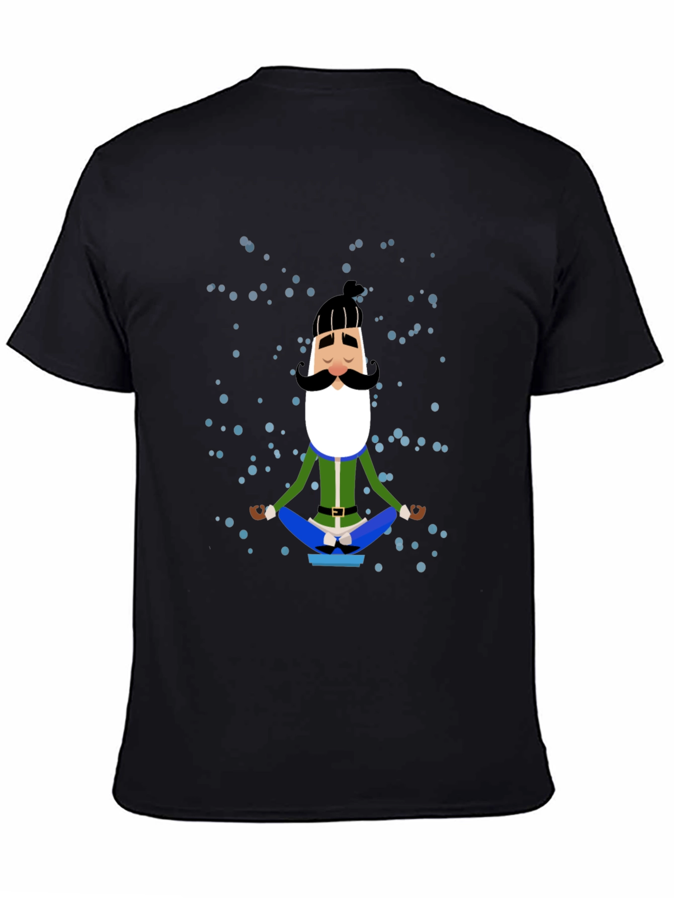Meditating Man Cartoon Graphic Tee