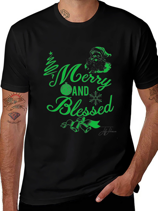 Merry and Blessed Graphic Tee