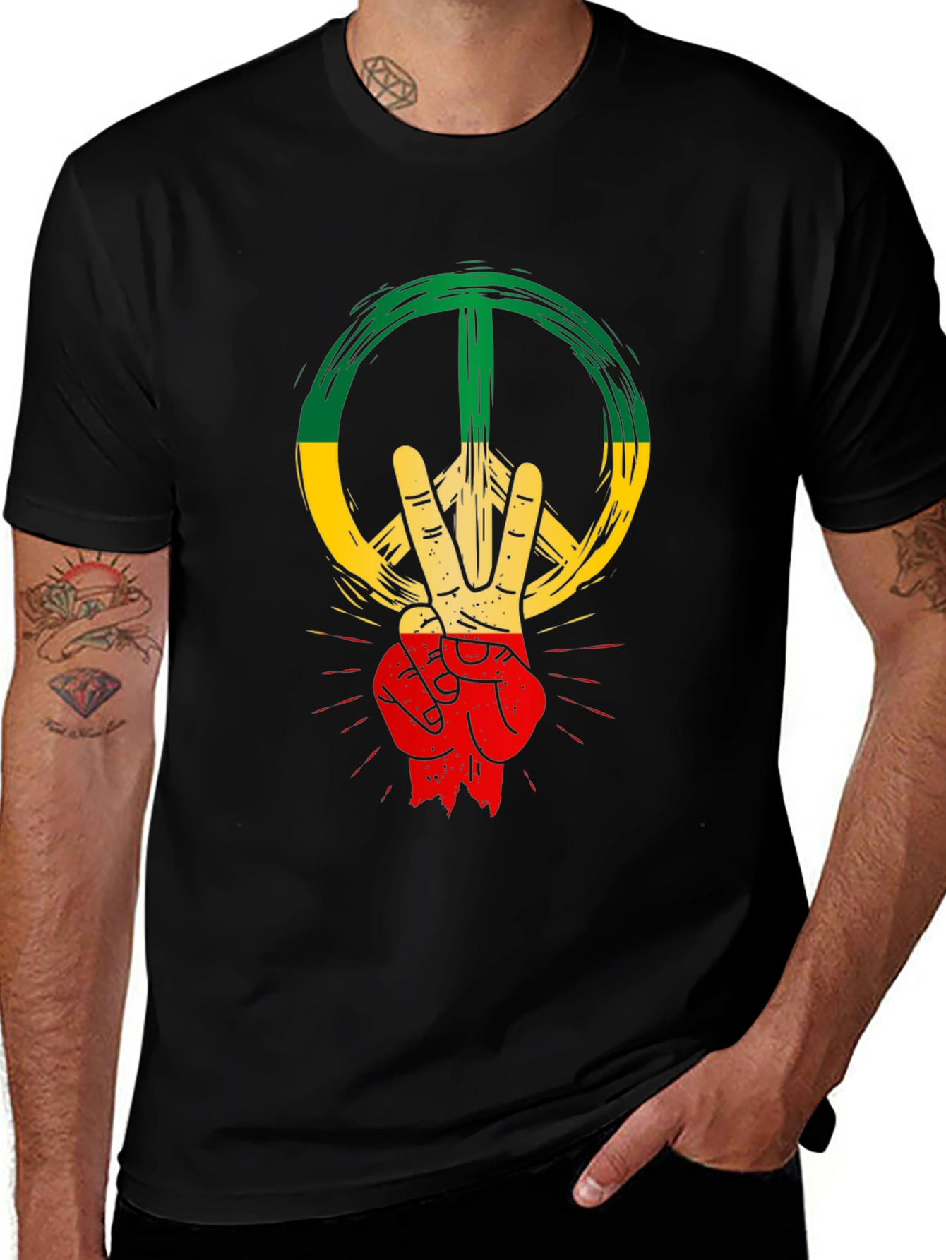 Rasta Peace Sign T-Shirt