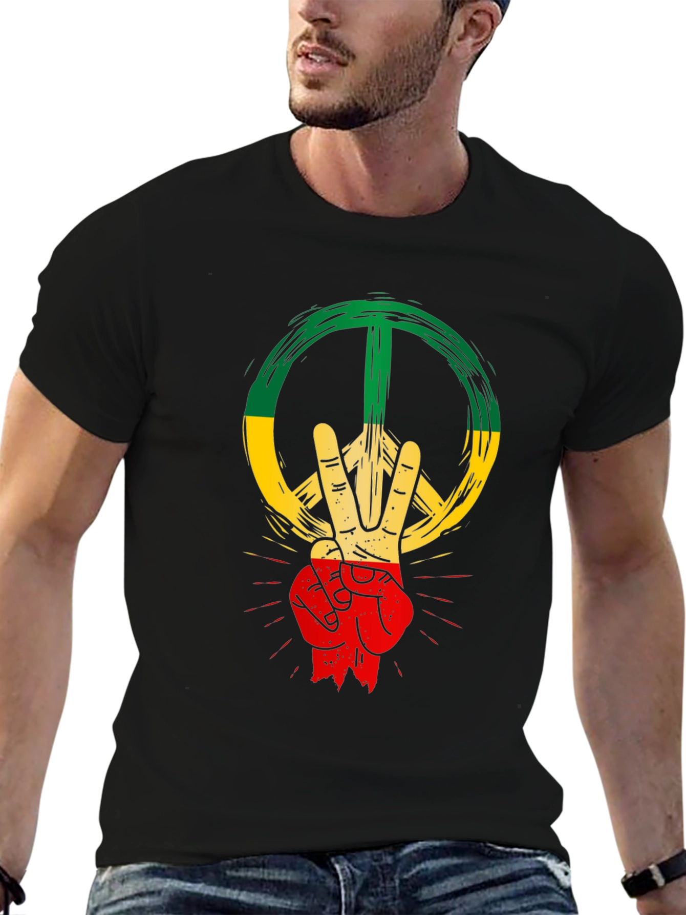 Rasta Peace Sign T-Shirt
