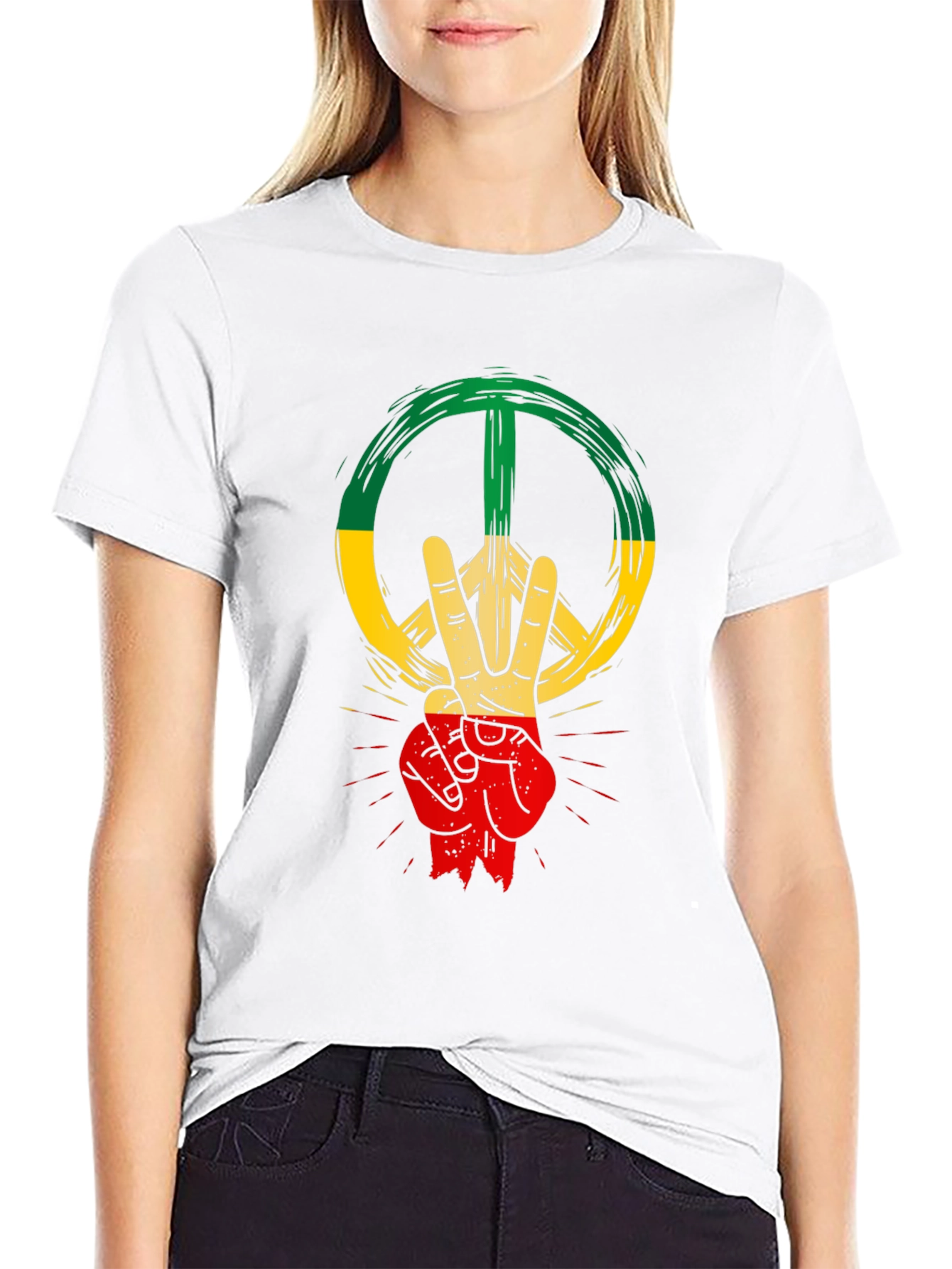 Rasta Peace Sign T-Shirt