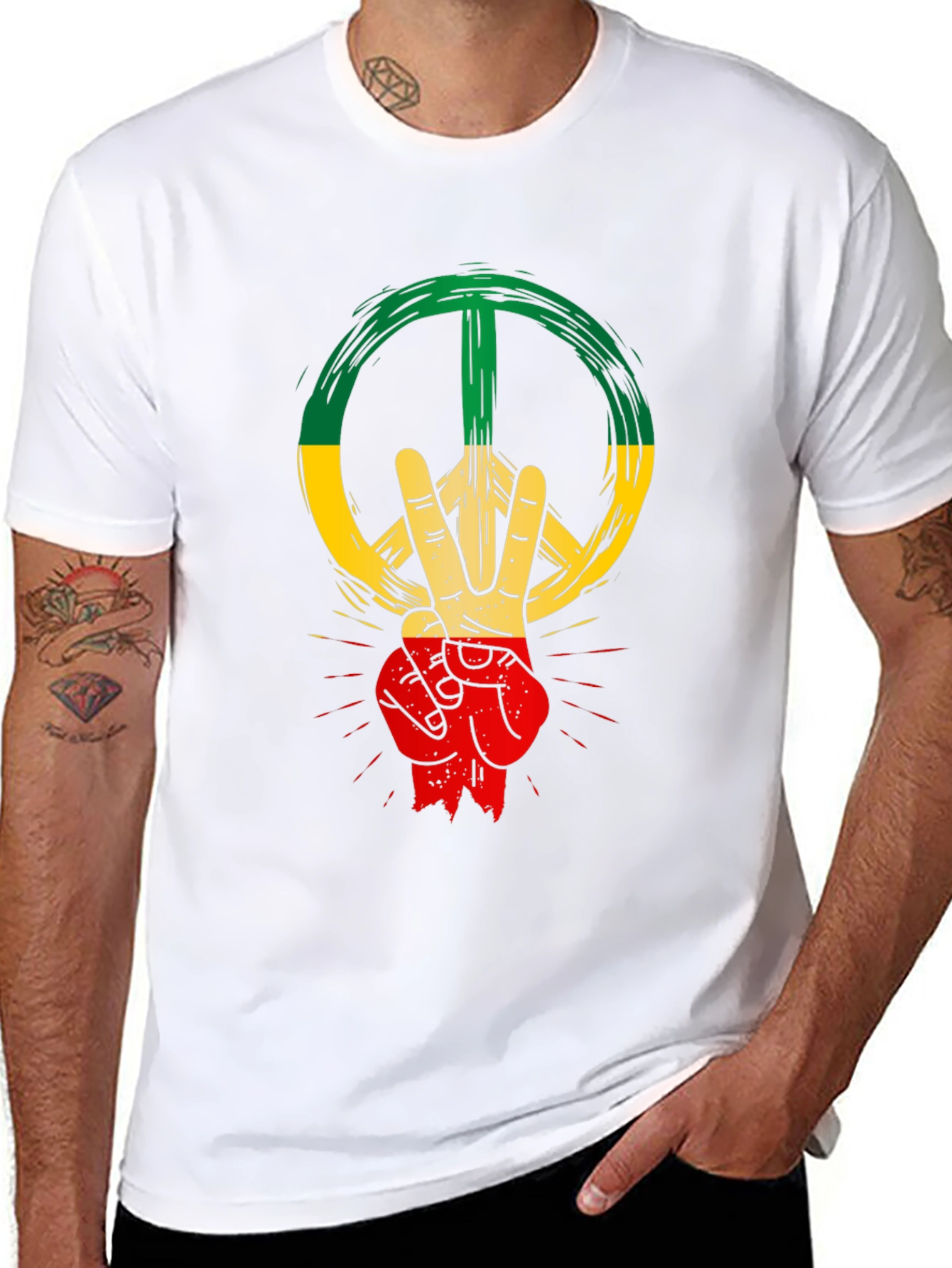 Rasta Peace Sign T-Shirt