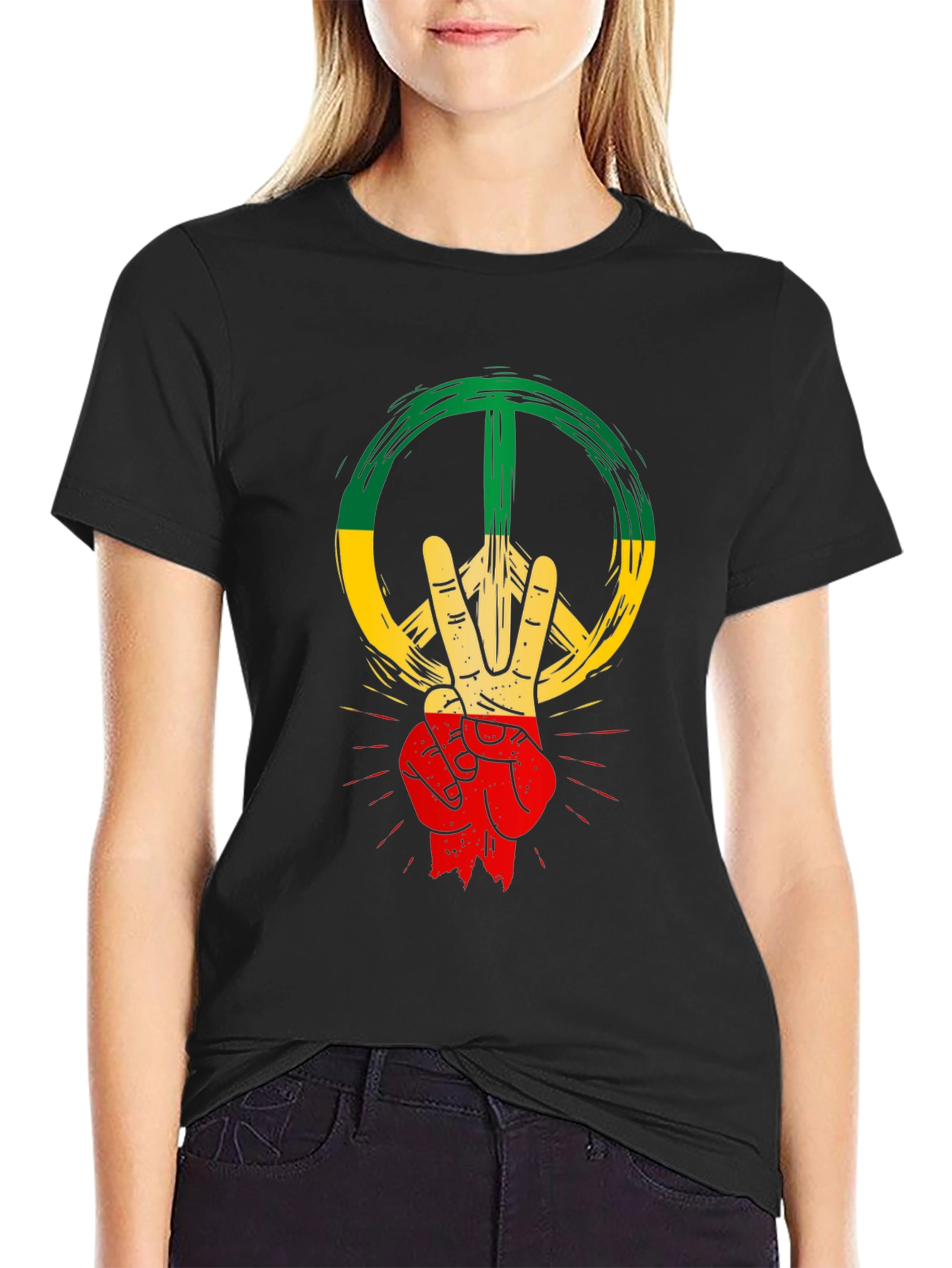Rasta Peace Sign T-Shirt