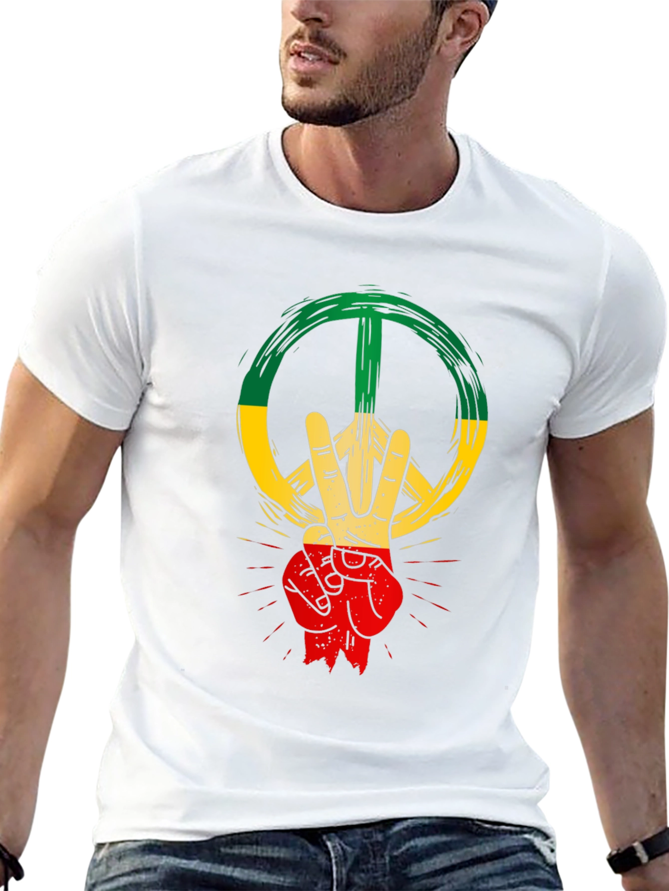 Rasta Peace Sign T-Shirt
