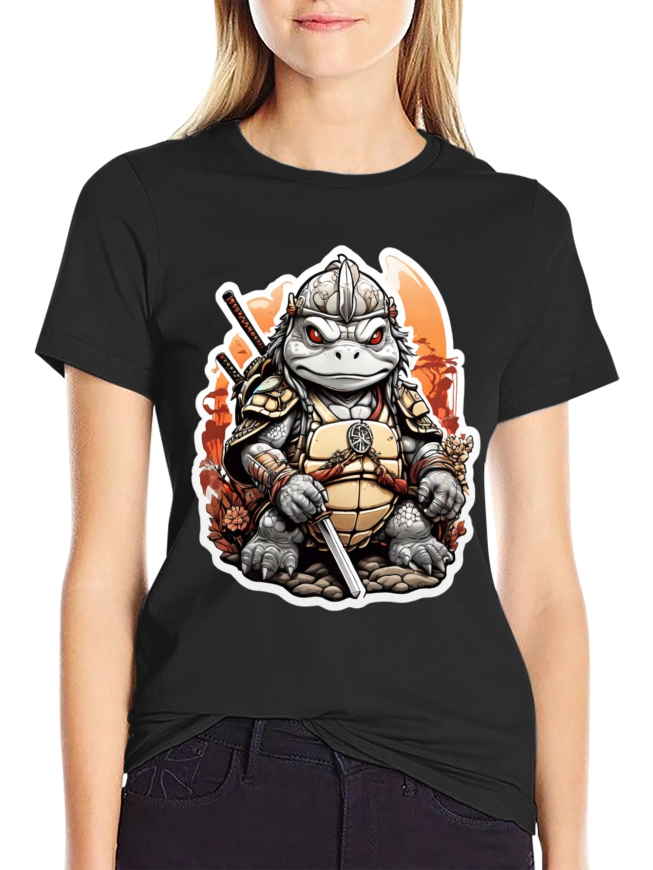Turtle Samurai Graphic Tee - Ninja Warrior Style