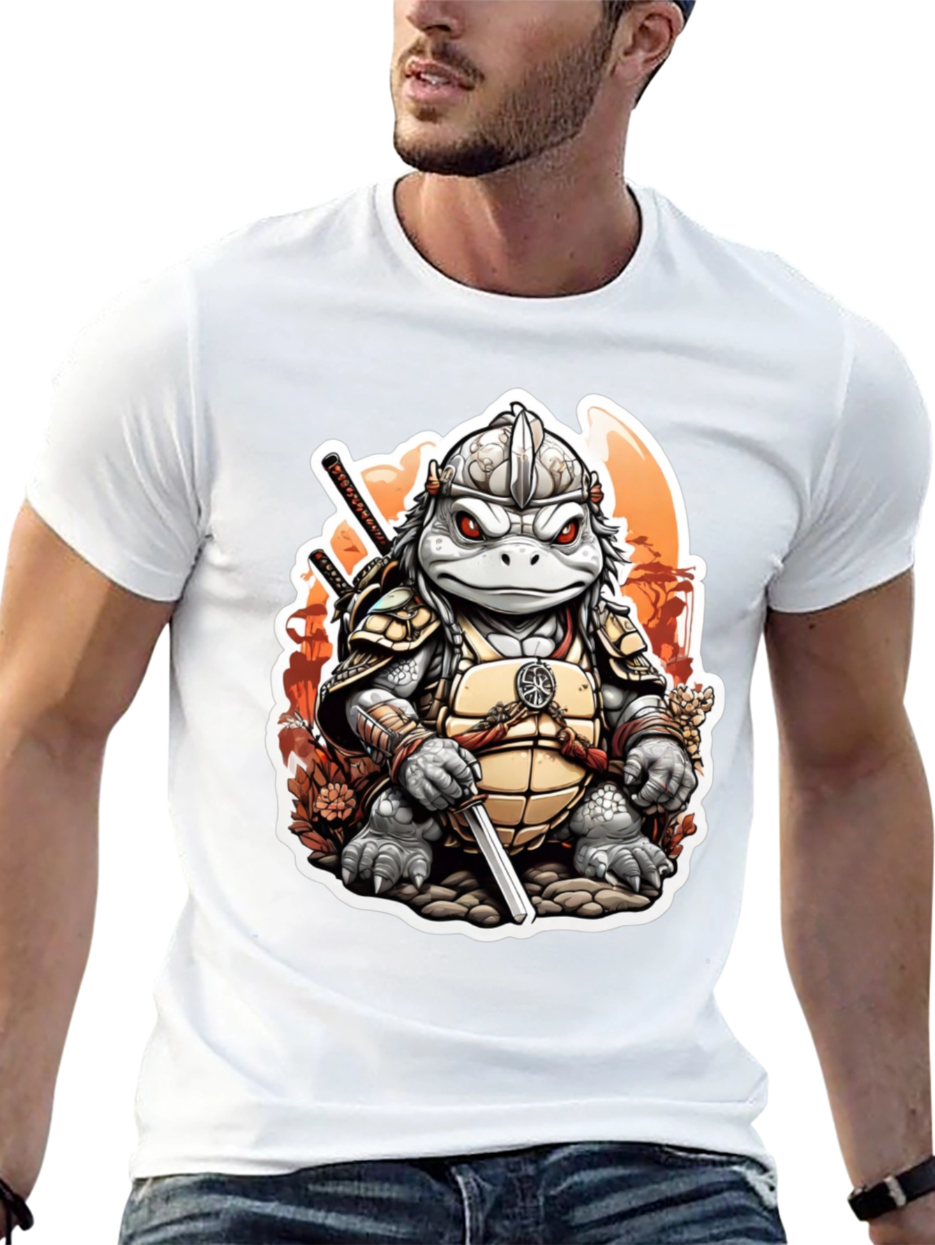 Turtle Samurai Graphic Tee - Ninja Warrior Style