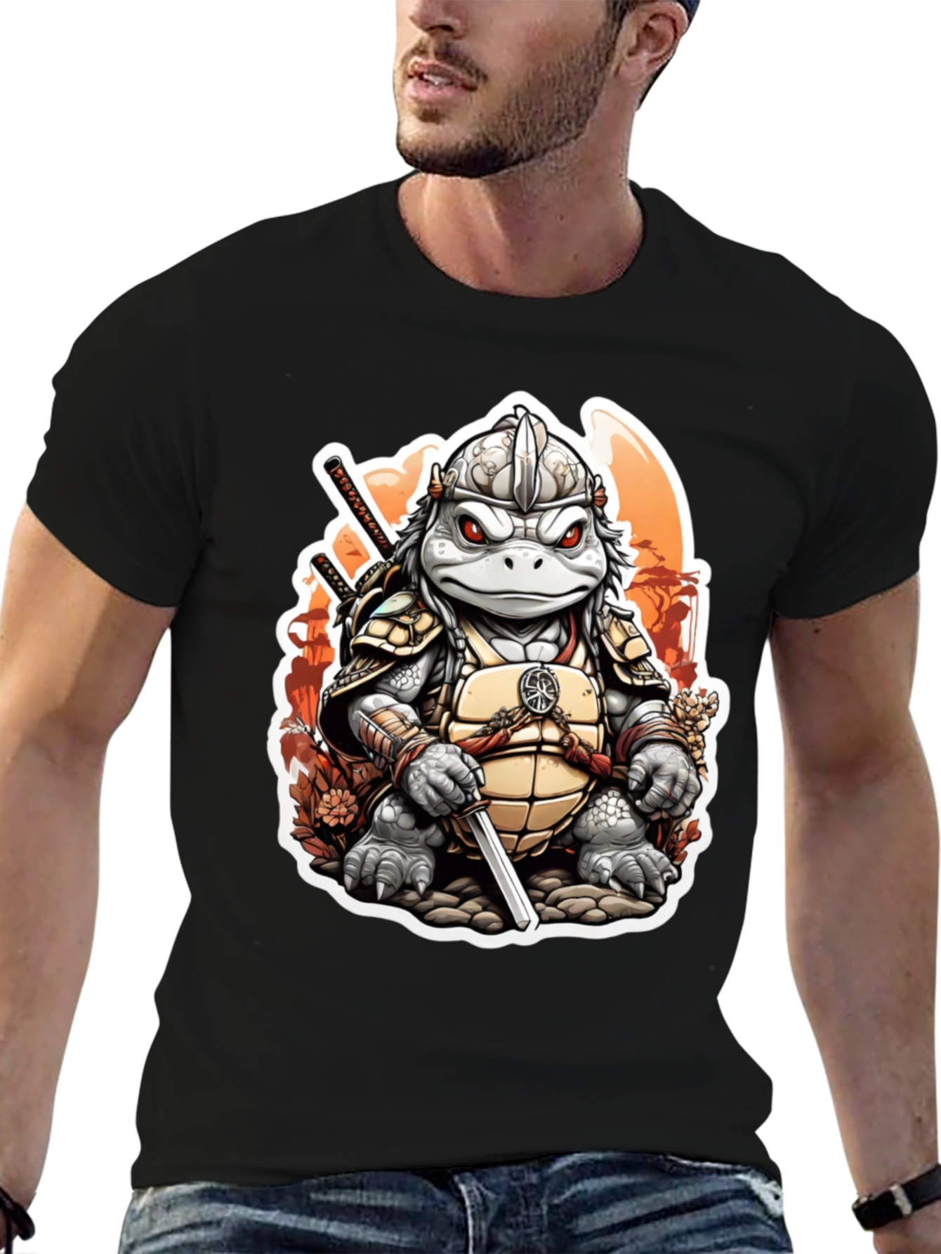 Turtle Samurai Graphic Tee - Ninja Warrior Style