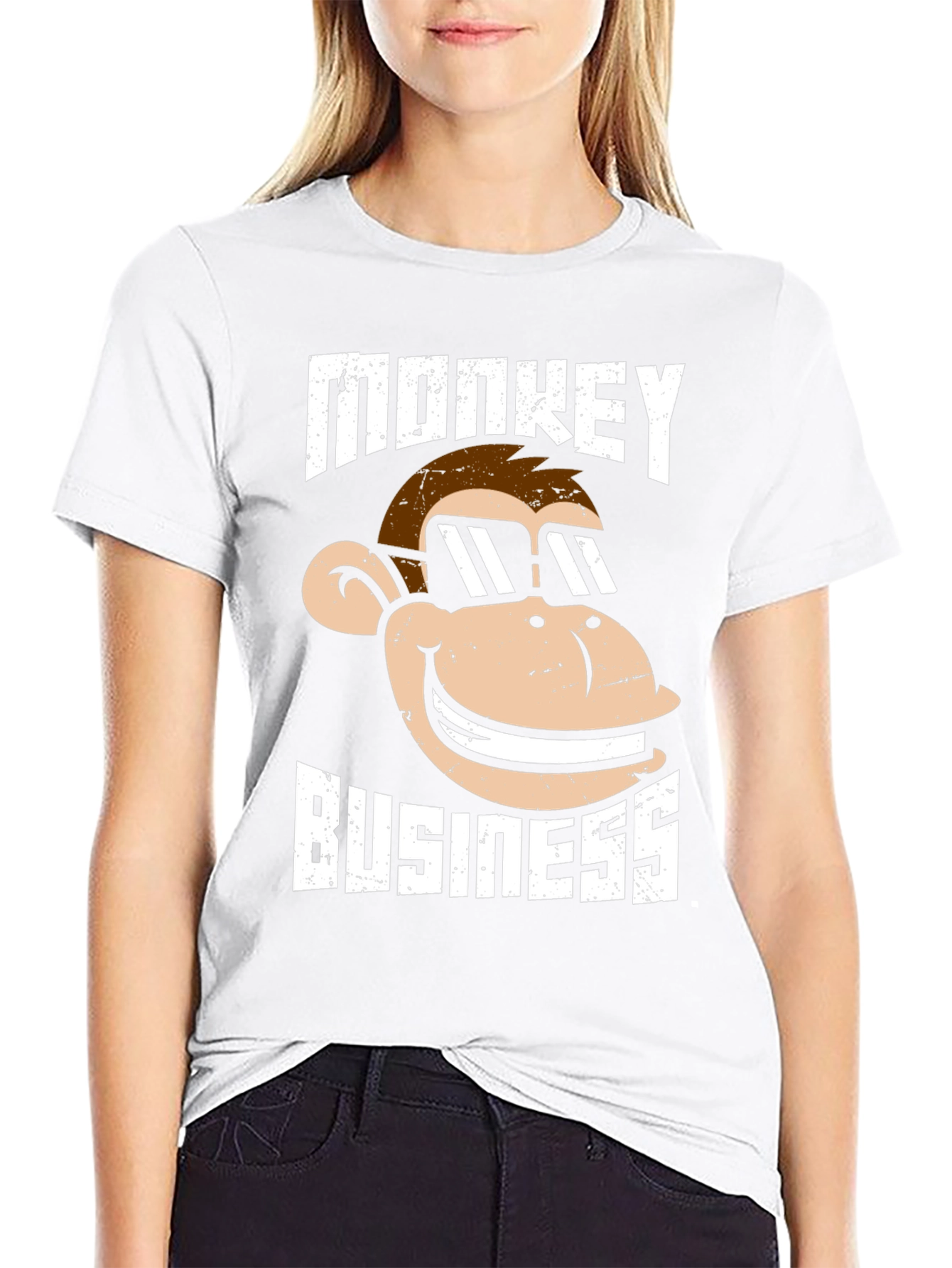 Monkey Business Graphic T-Shirt - Black