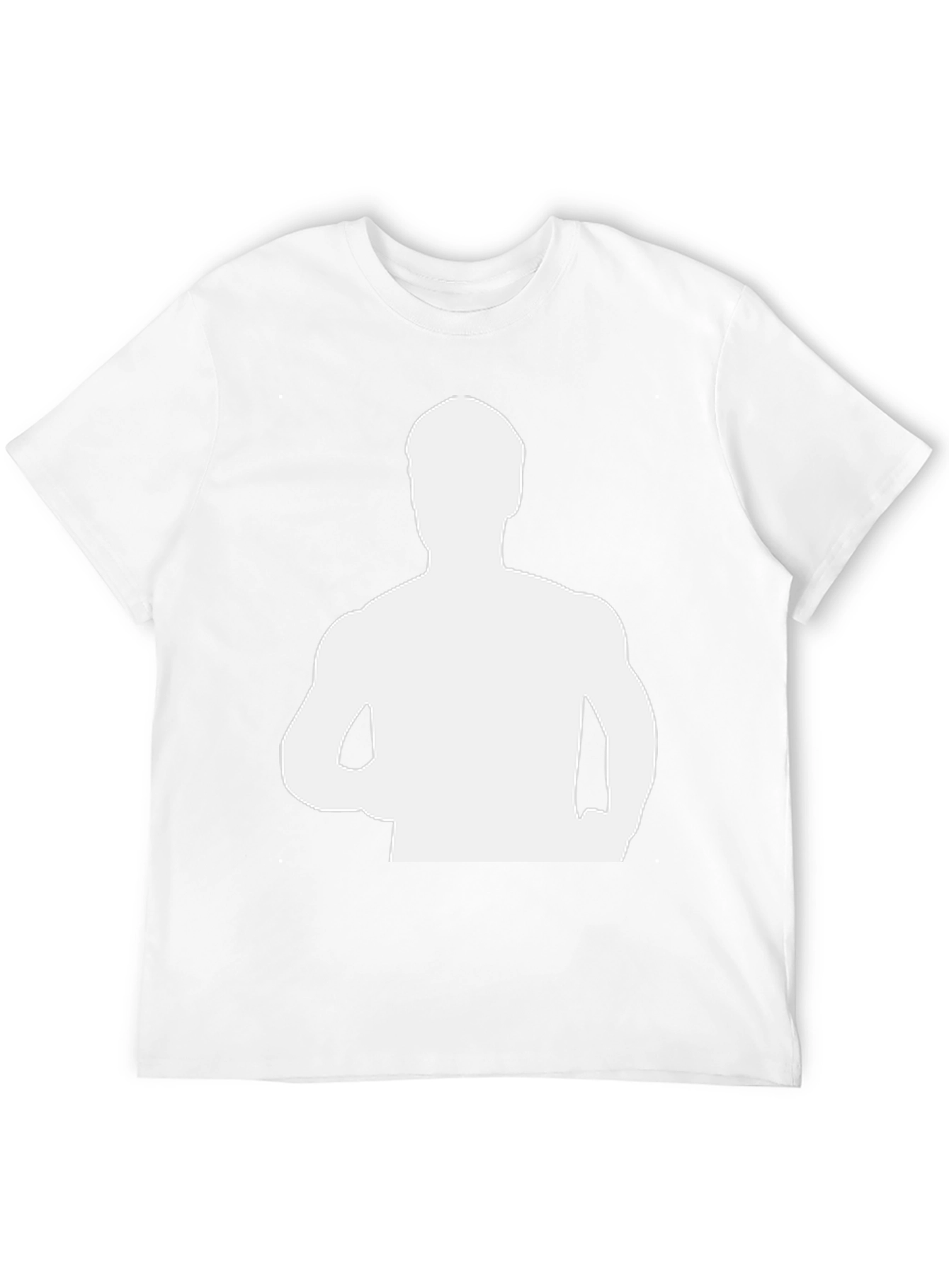 Mens Black T-Shirt with Figure Graphic