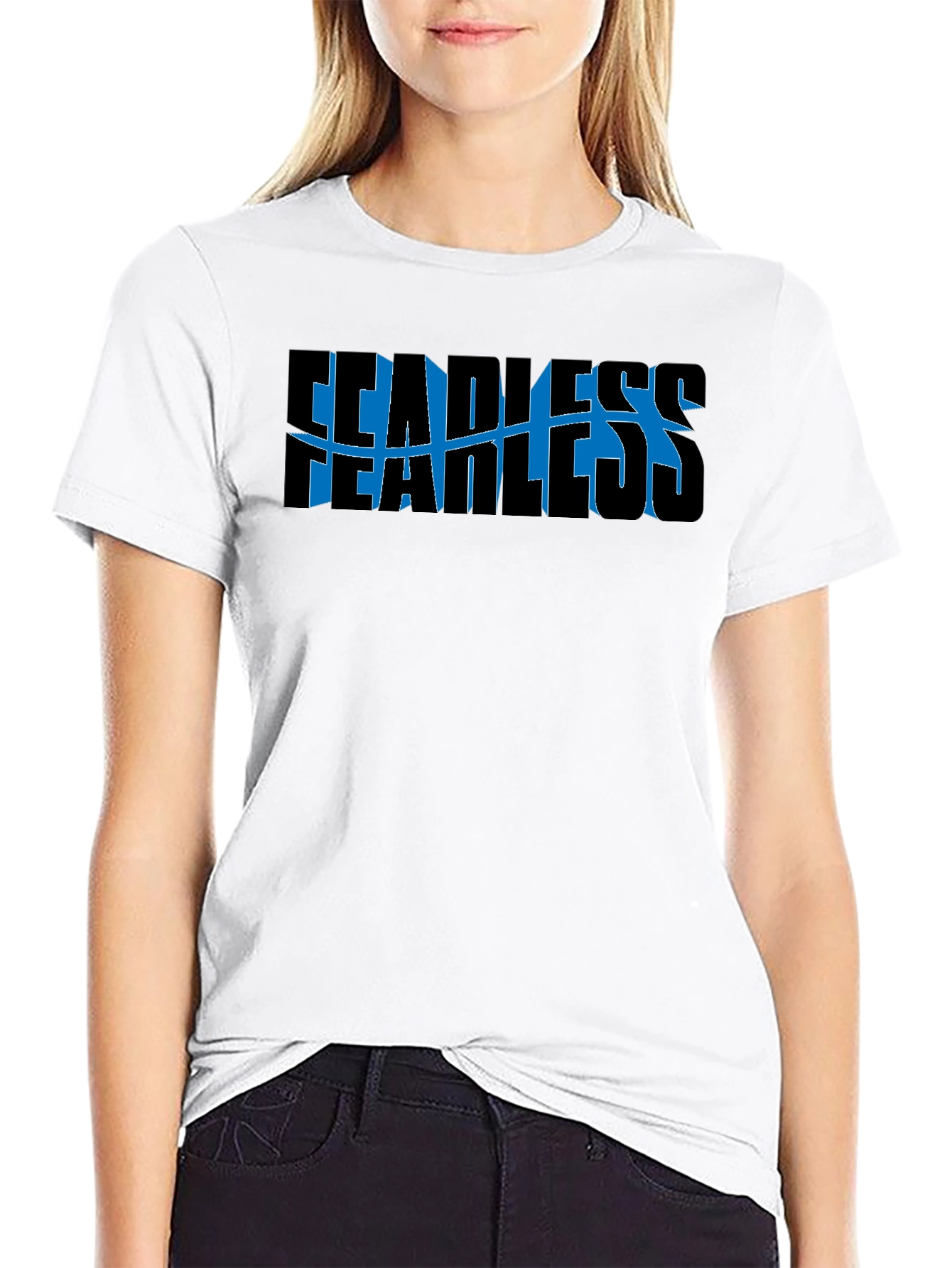 Fearless Graphic Print Crew Neck T-Shirt