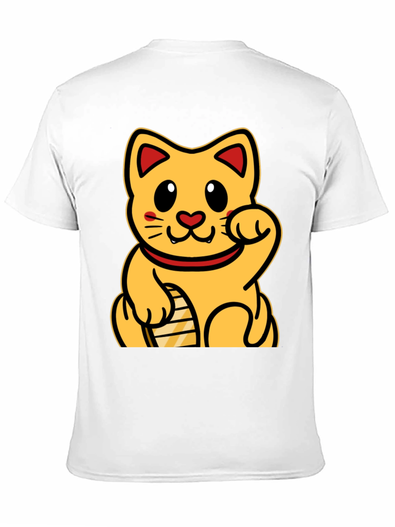Lucky Cat Graphic T-Shirt - Black