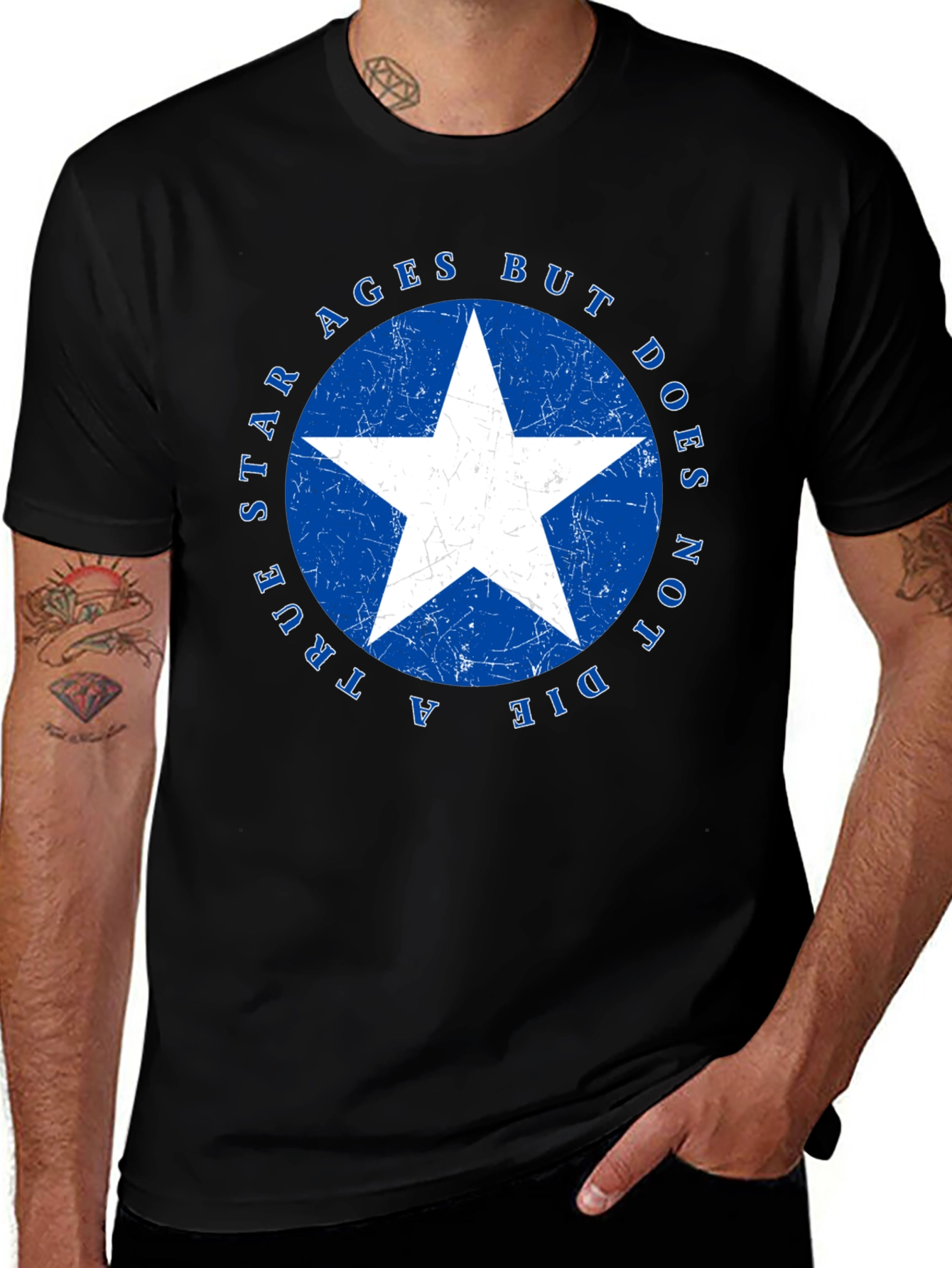 True Star Never Ages Black T-Shirt