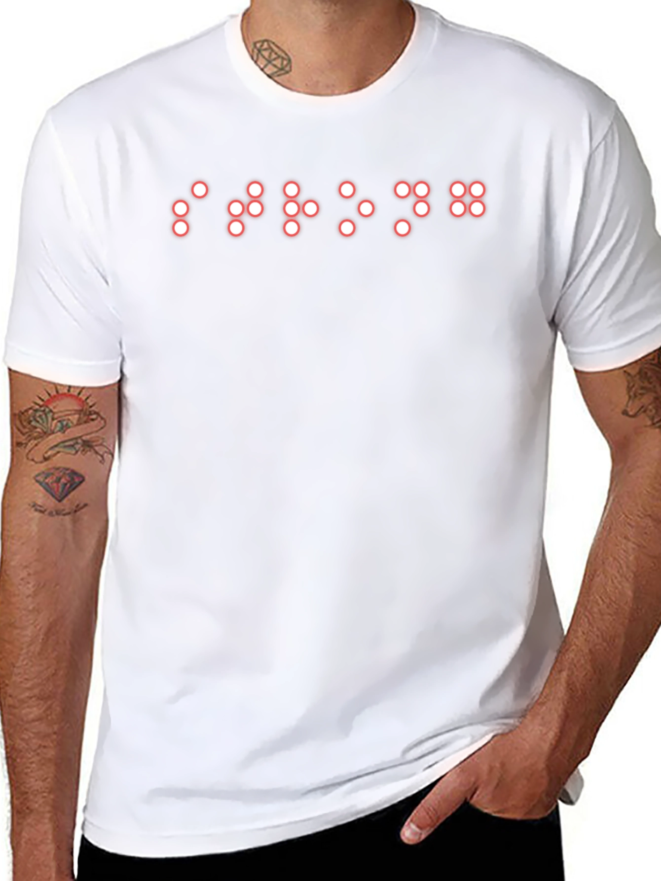 Braille Dot Graphic T-Shirt