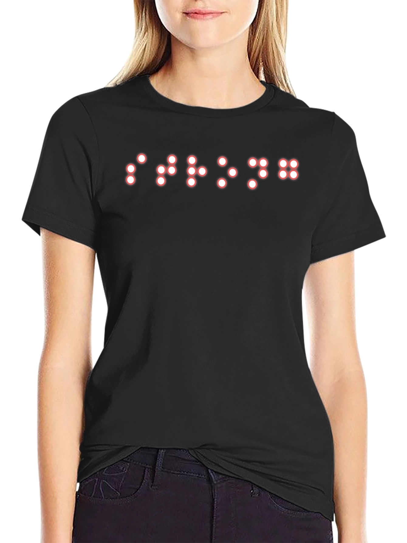 Braille Dot Graphic T-Shirt