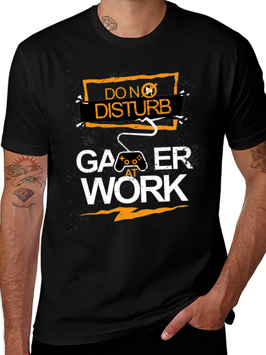 Gamer At Work Black Graphic Tee