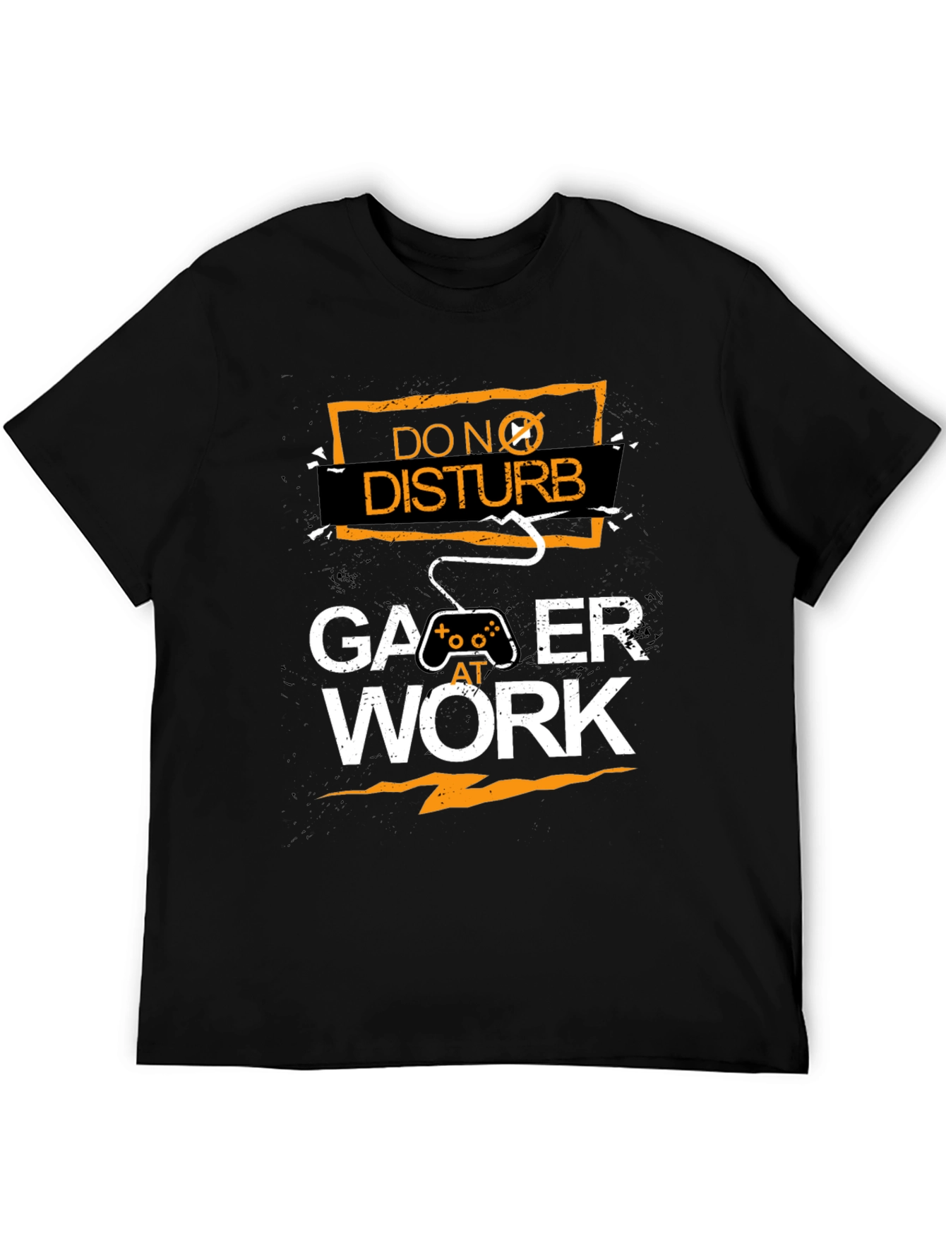 Gamer At Work Black Graphic Tee