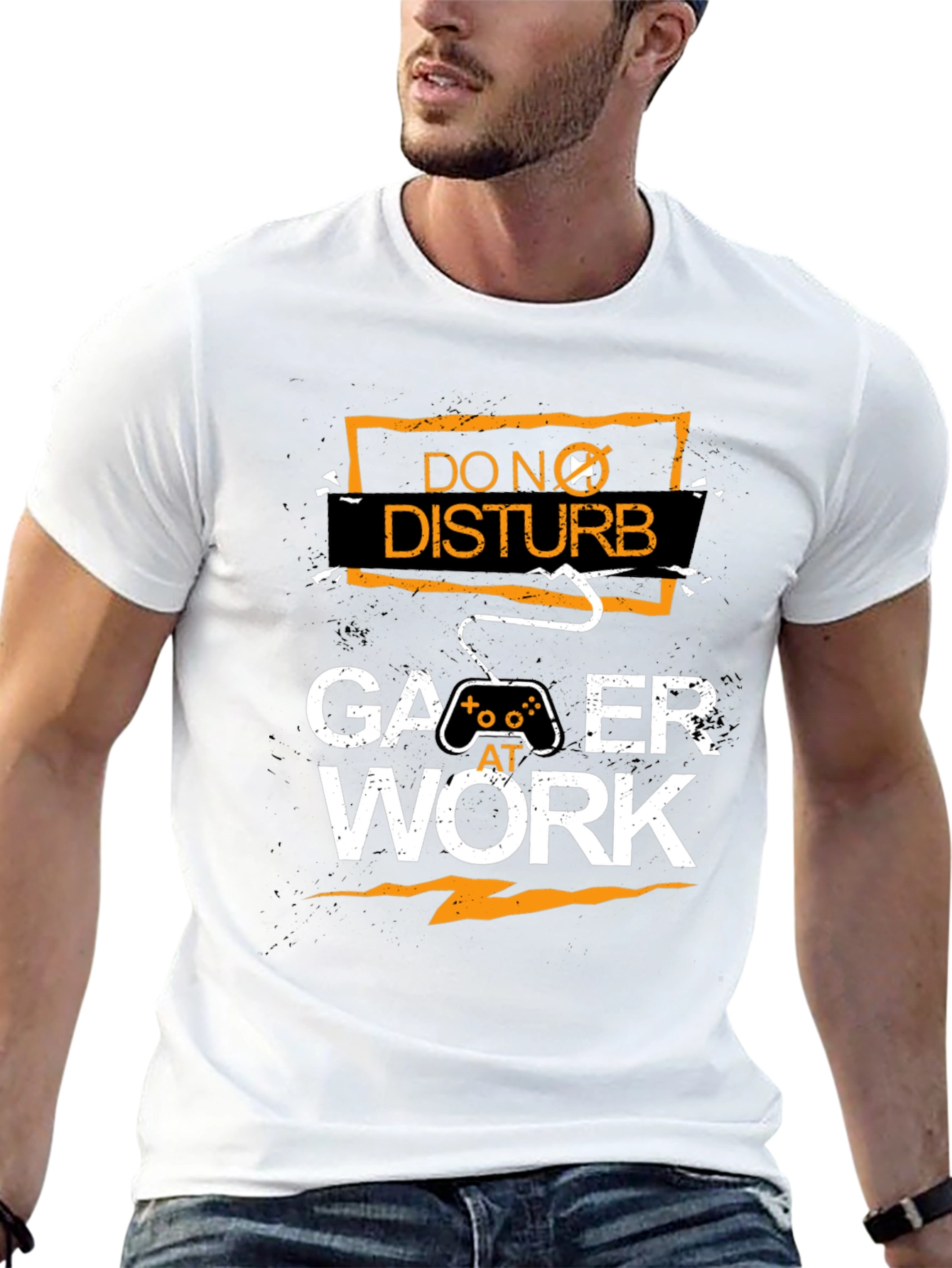 Gamer At Work Black Graphic Tee