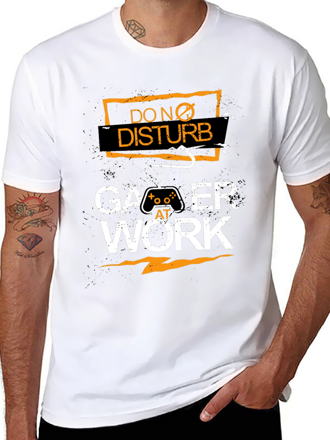 Gamer At Work Black Graphic Tee