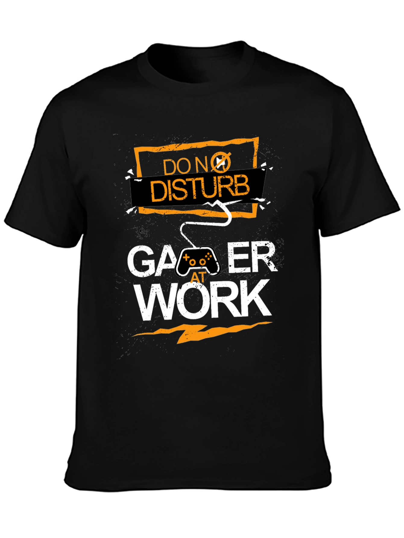Gamer At Work Black Graphic Tee