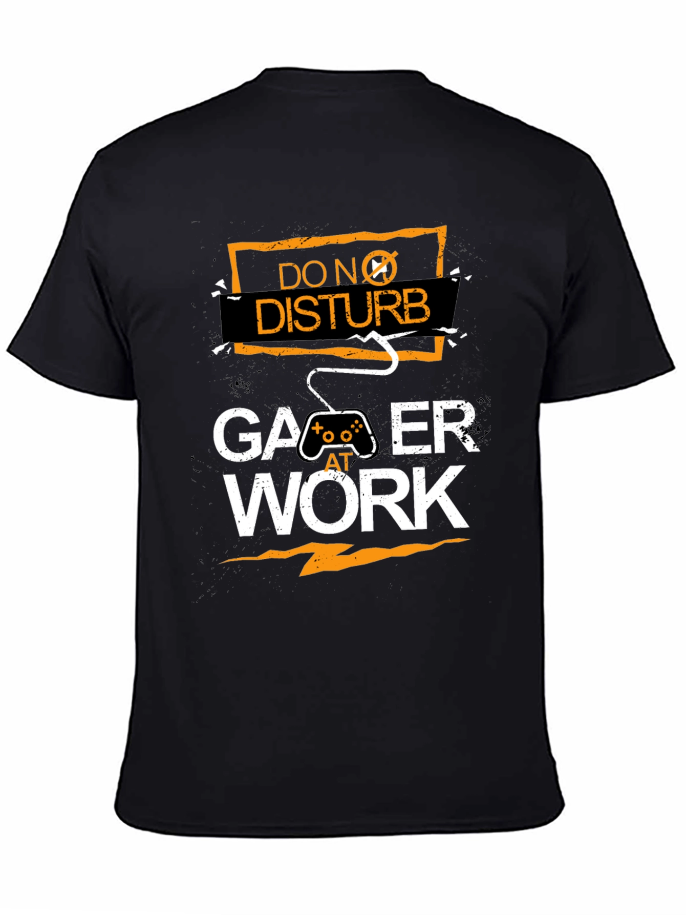 Gamer At Work Black Graphic Tee