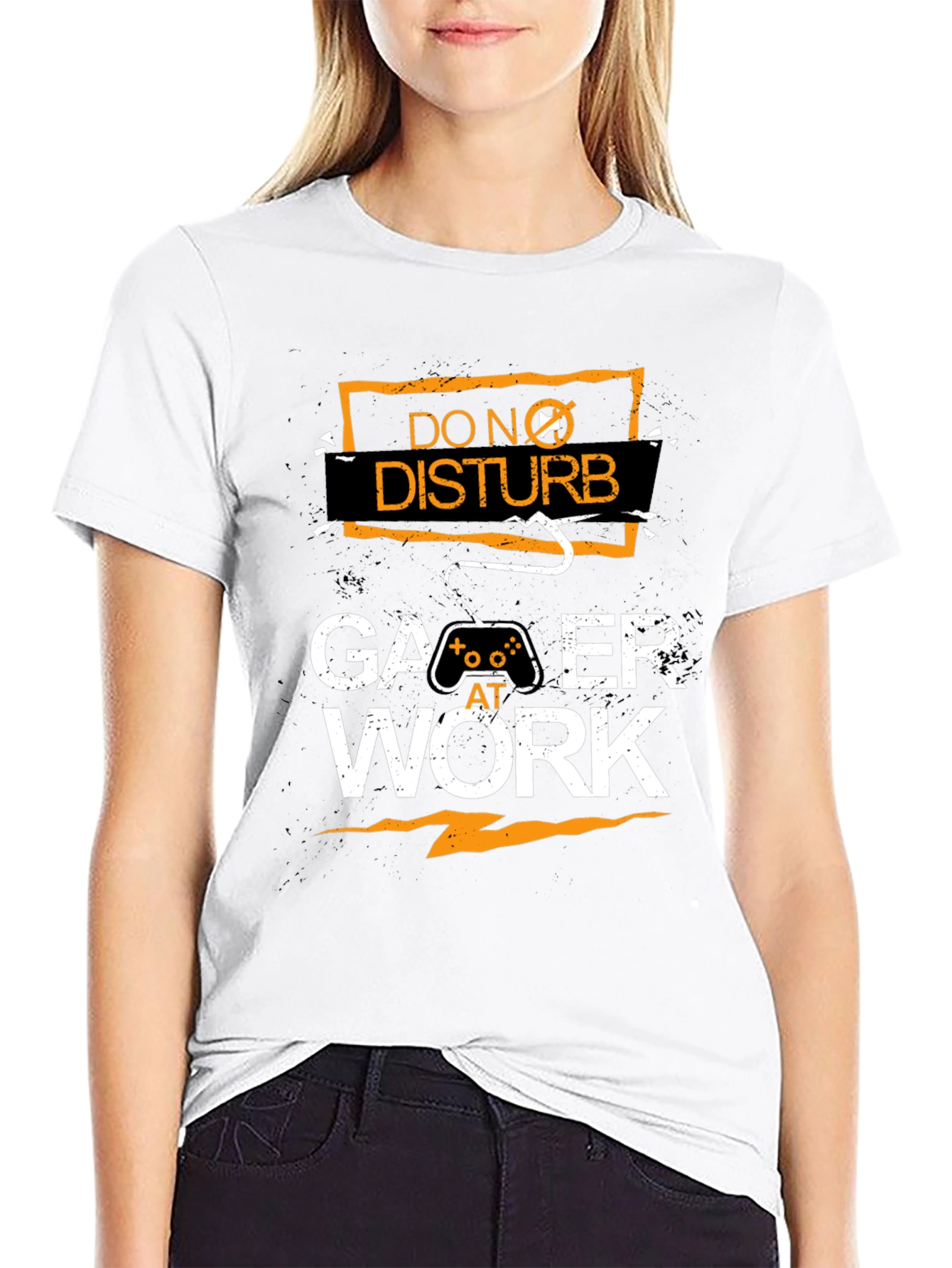 Gamer At Work Black Graphic Tee