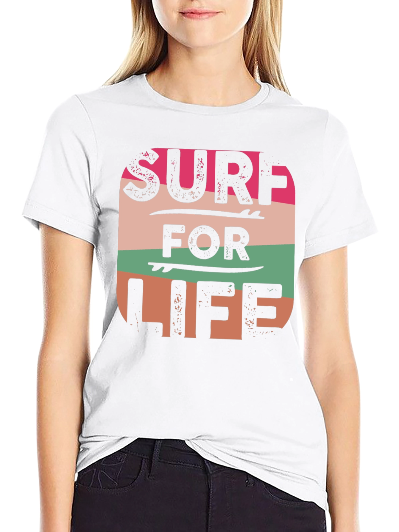 Surf For Life Graphic Tee - Retro Style