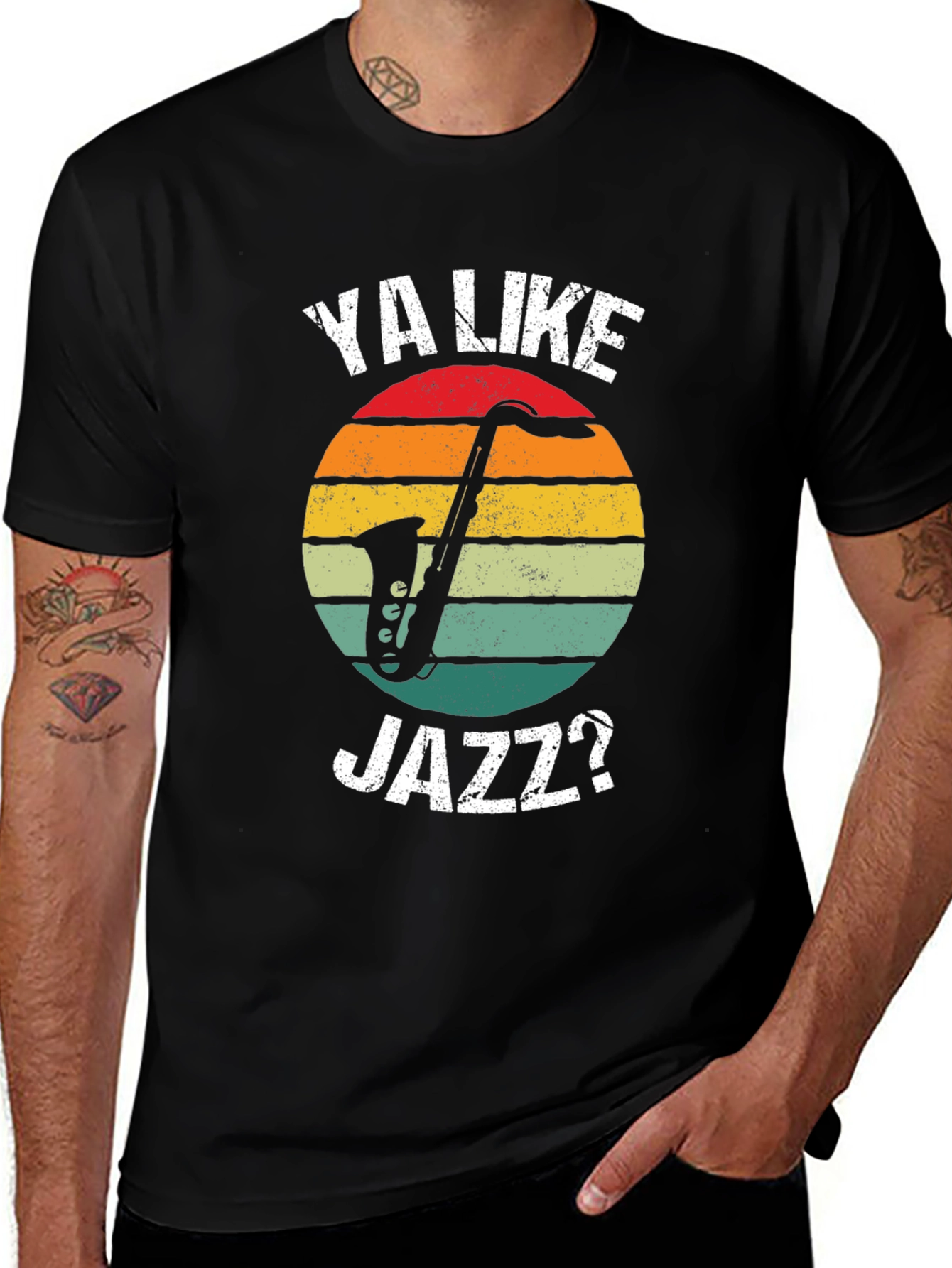 Ya Like Jazz Retro T-Shirt - Unique Musical Design