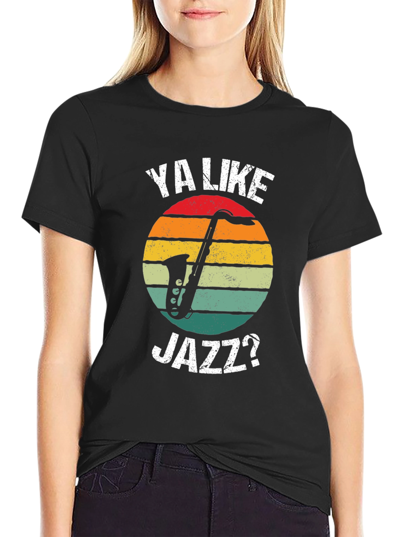 Ya Like Jazz Retro T-Shirt - Unique Musical Design