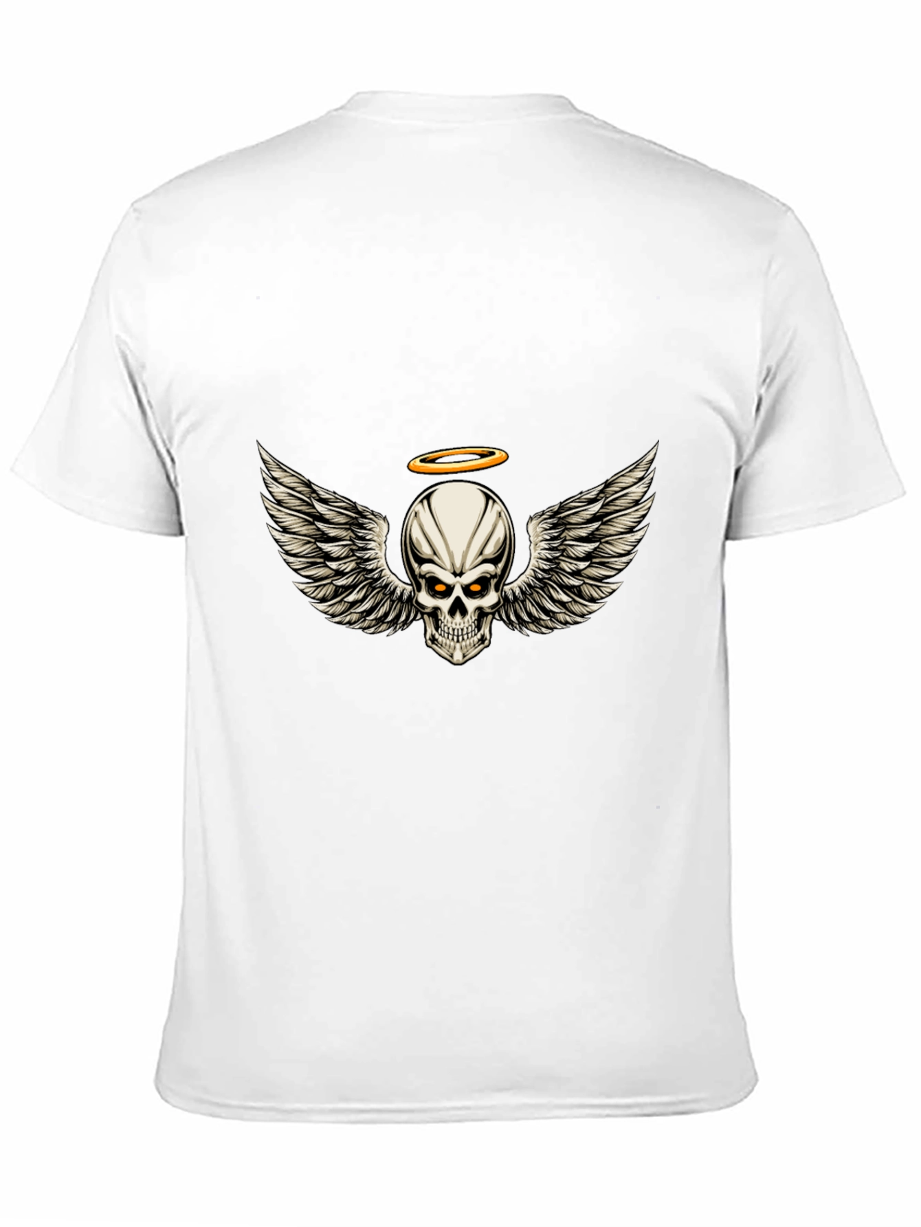 Skull Wings Graphic Tee - Black