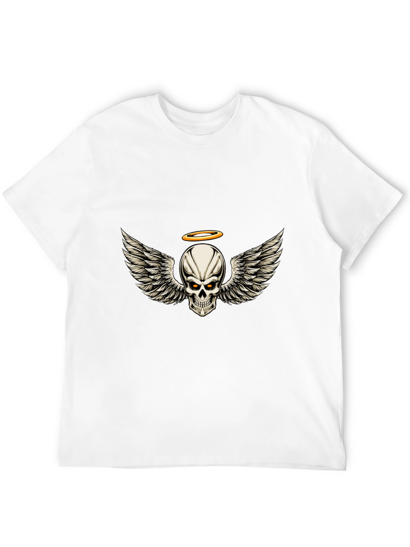 Skull Wings Graphic Tee - Black