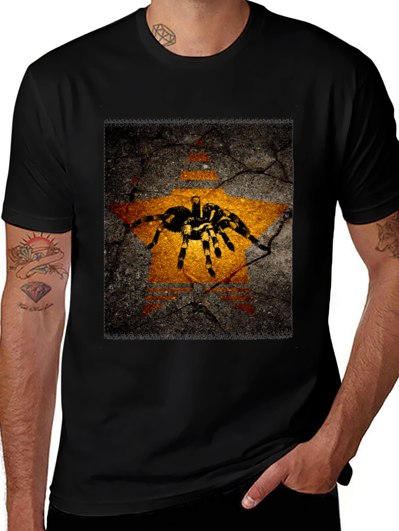 Tarantula Star Graphic Black T-Shirt