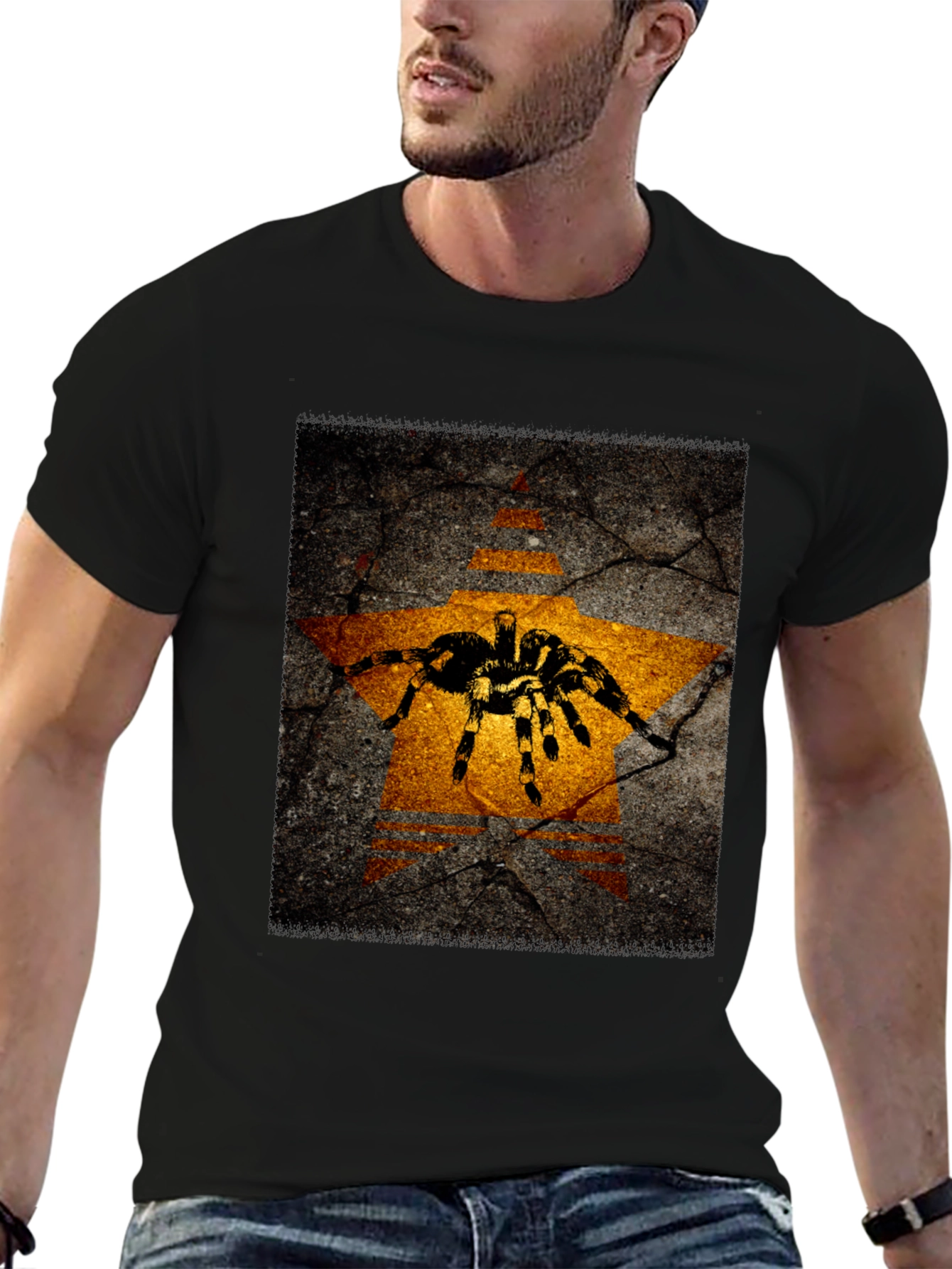 Tarantula Star Graphic Black T-Shirt