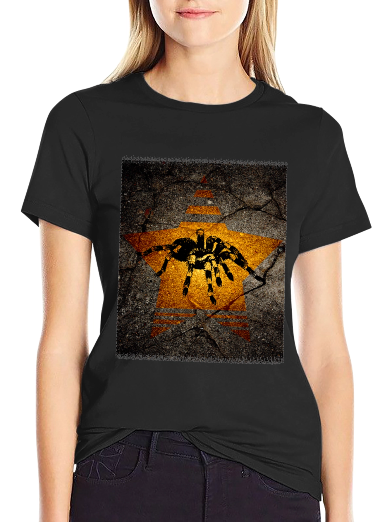 Tarantula Star Graphic Black T-Shirt
