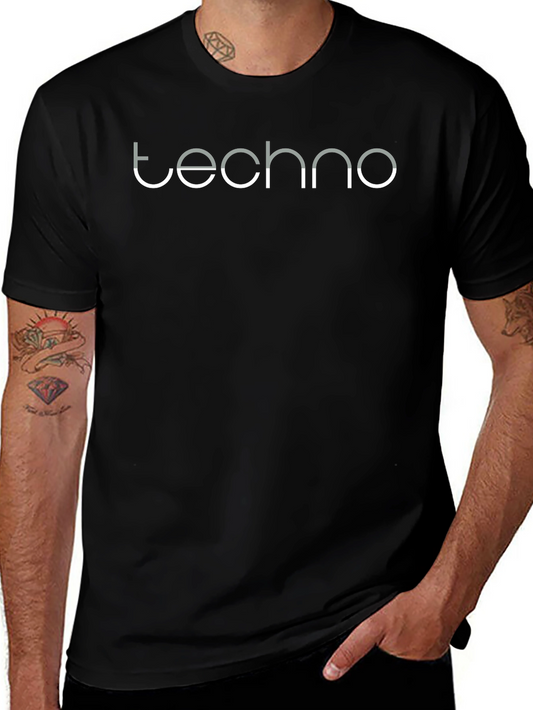 Techno Black T-Shirt | Music Lover