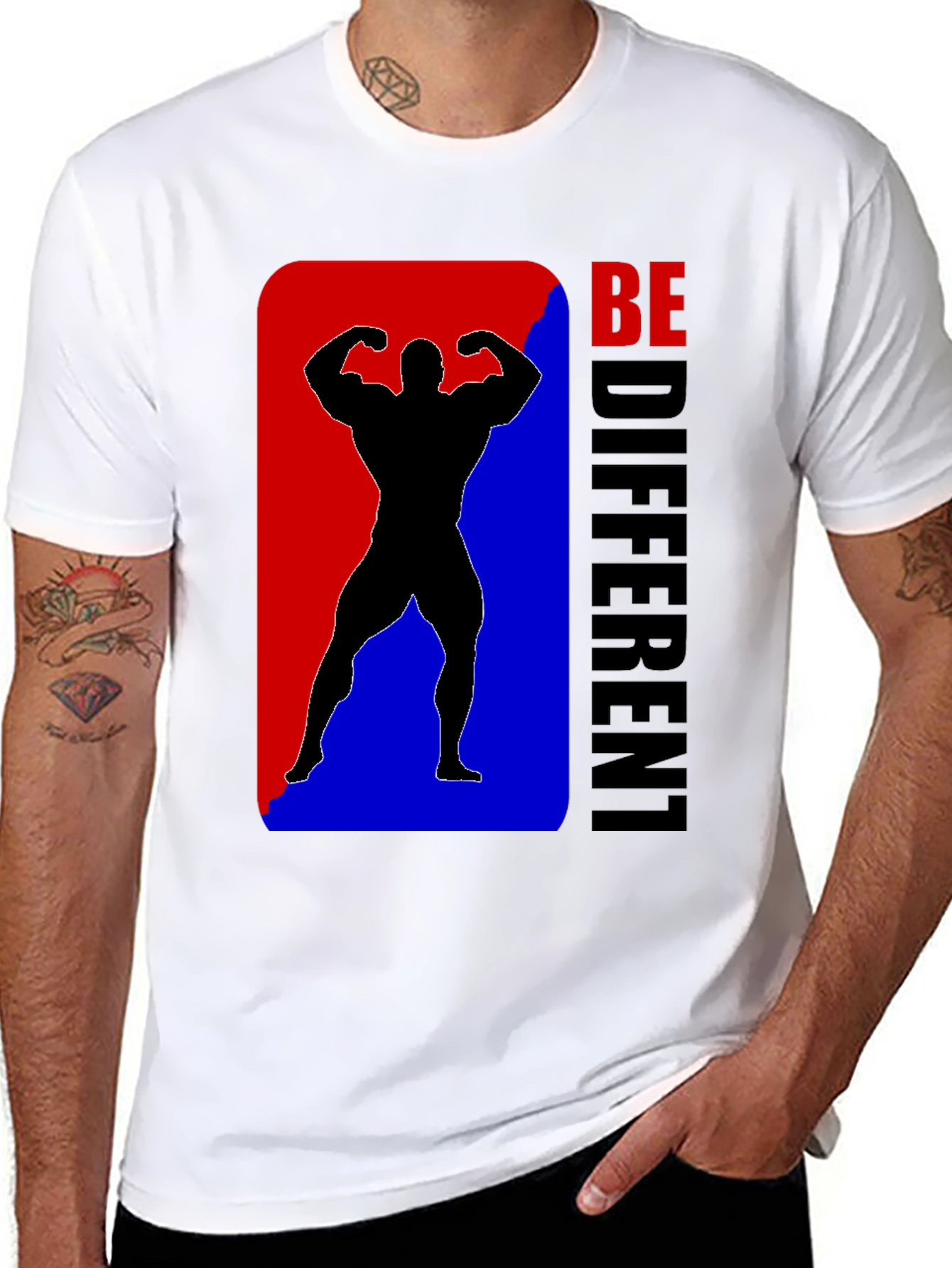 Be Different Bodybuilder Graphic Tee