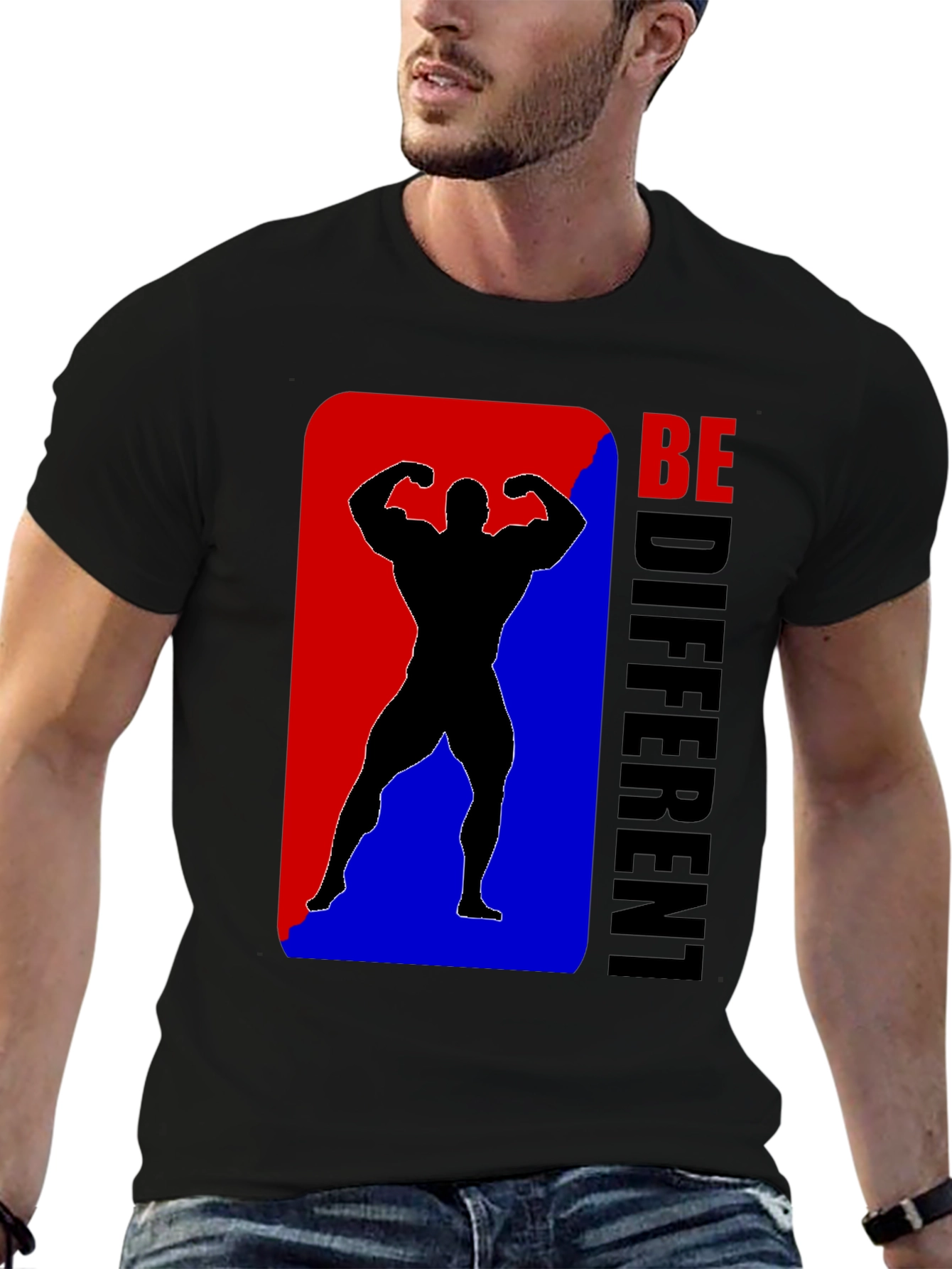 Be Different Bodybuilder Graphic Tee