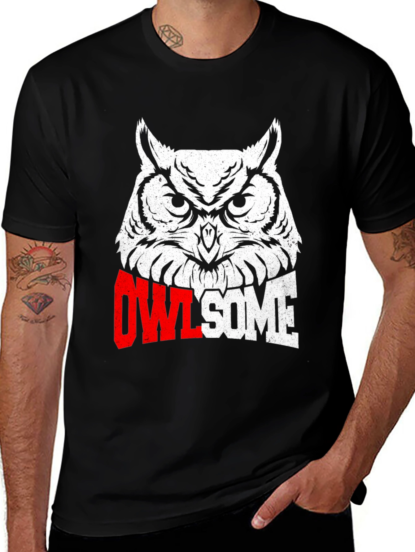 Owl-some Graphic Print T-Shirt