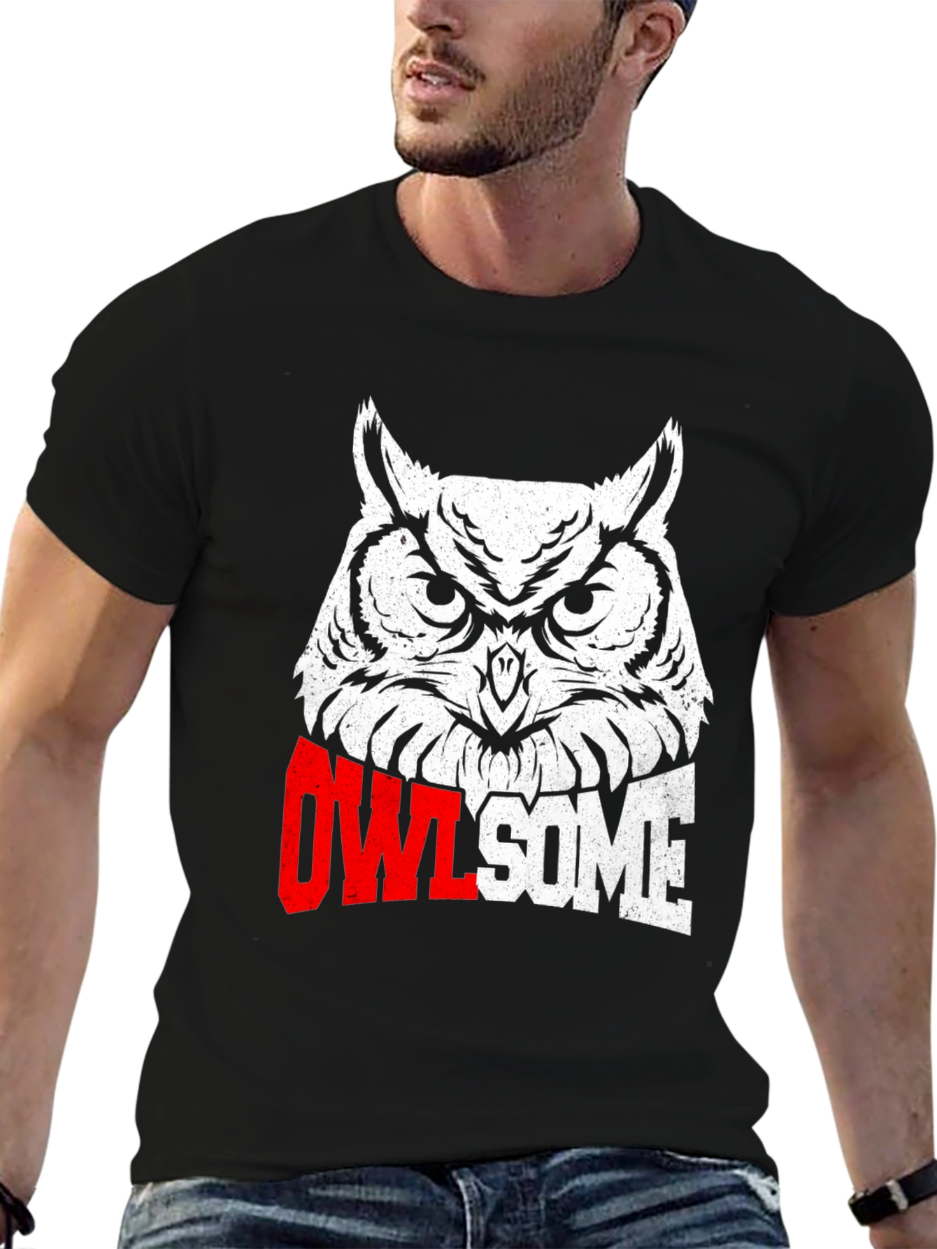 Owl-some Graphic Print T-Shirt