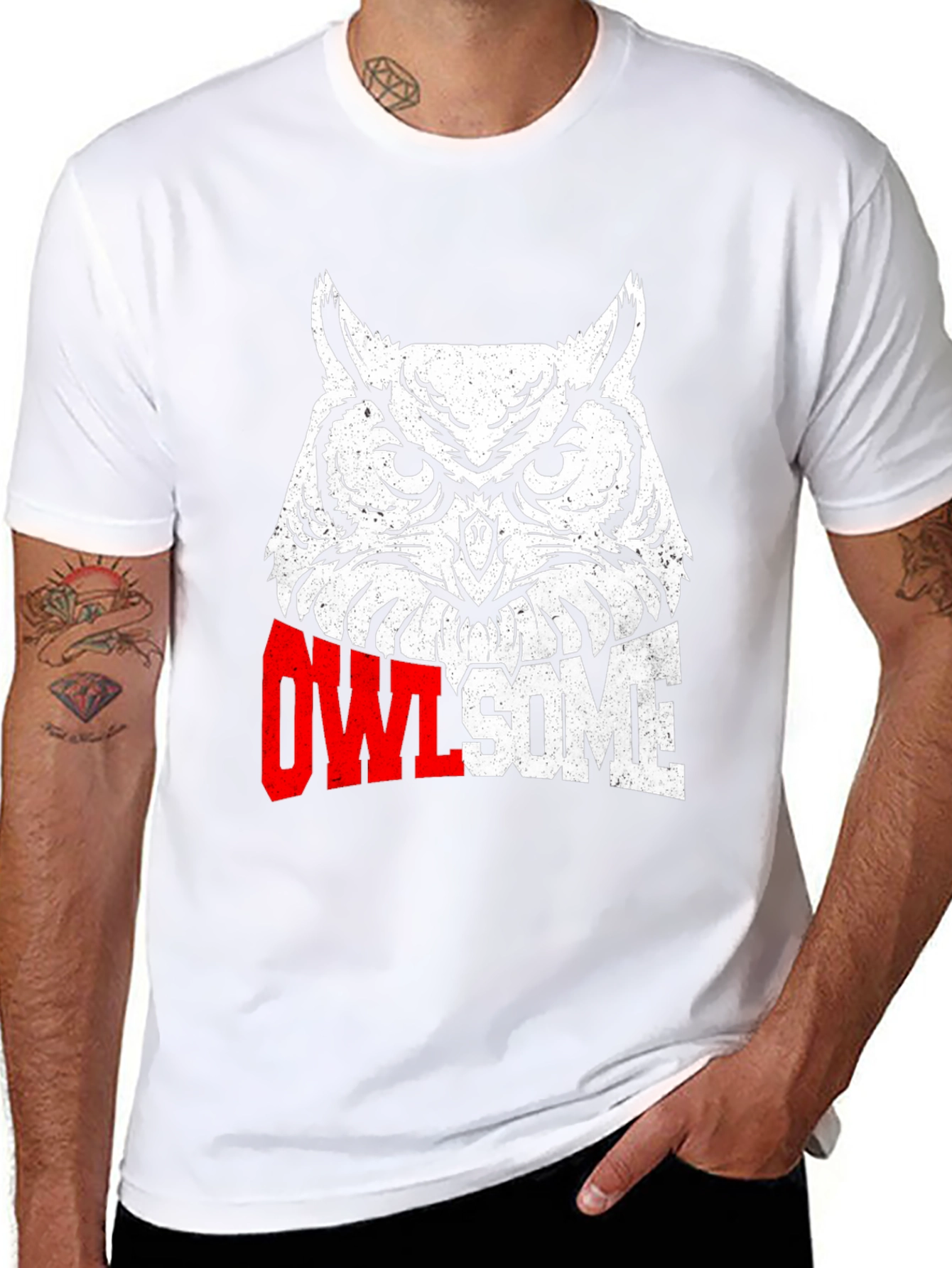 Owl-some Graphic Print T-Shirt