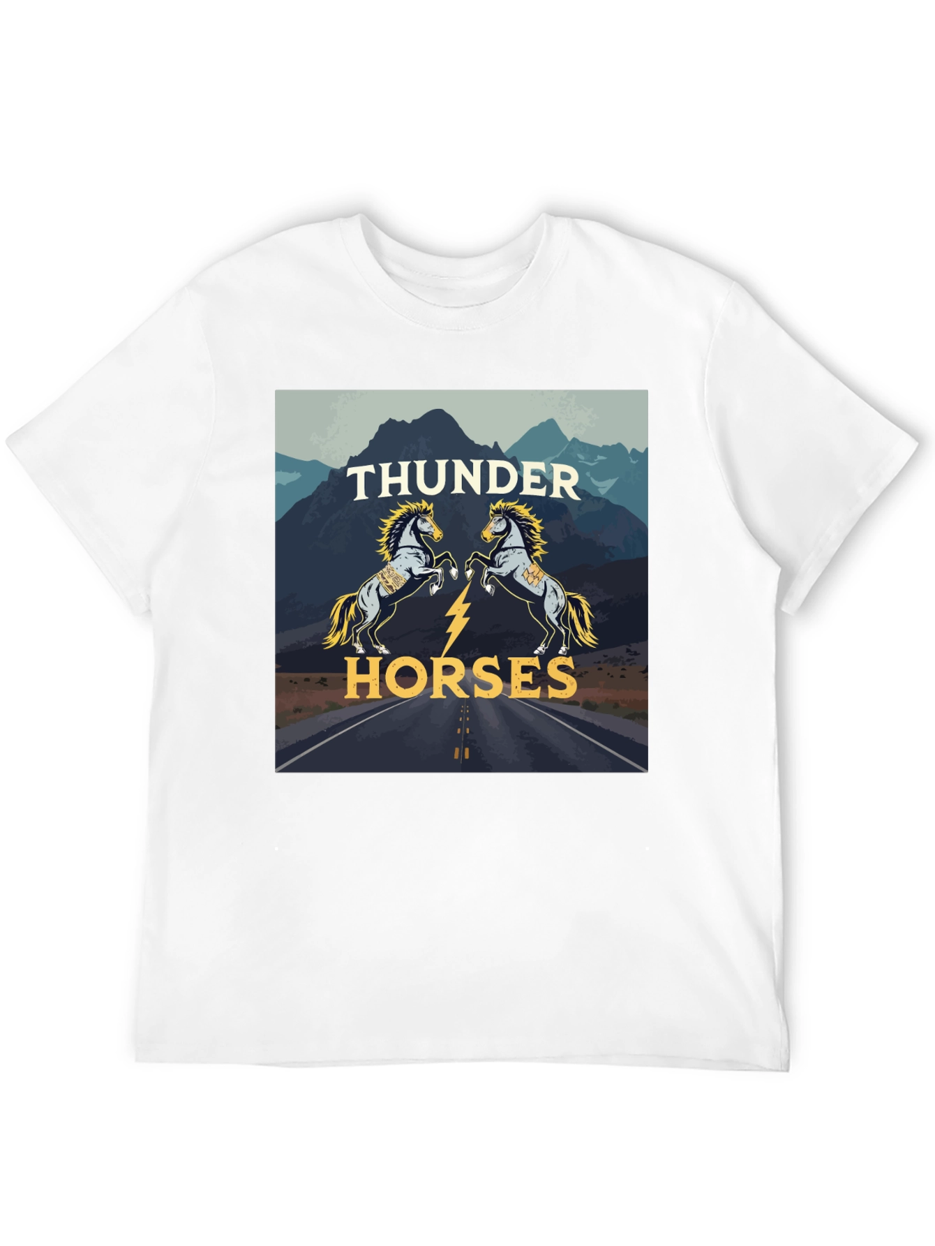 Thunder Horses Graphic T-Shirt - Black