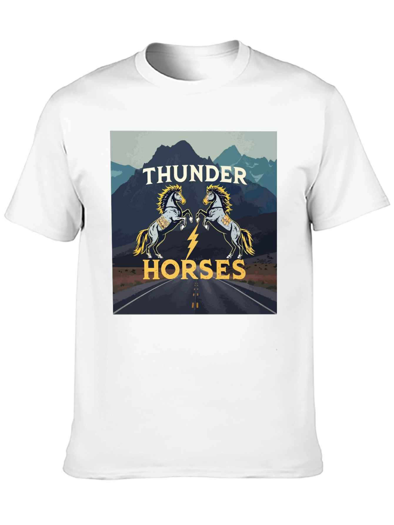 Thunder Horses Graphic T-Shirt - Black