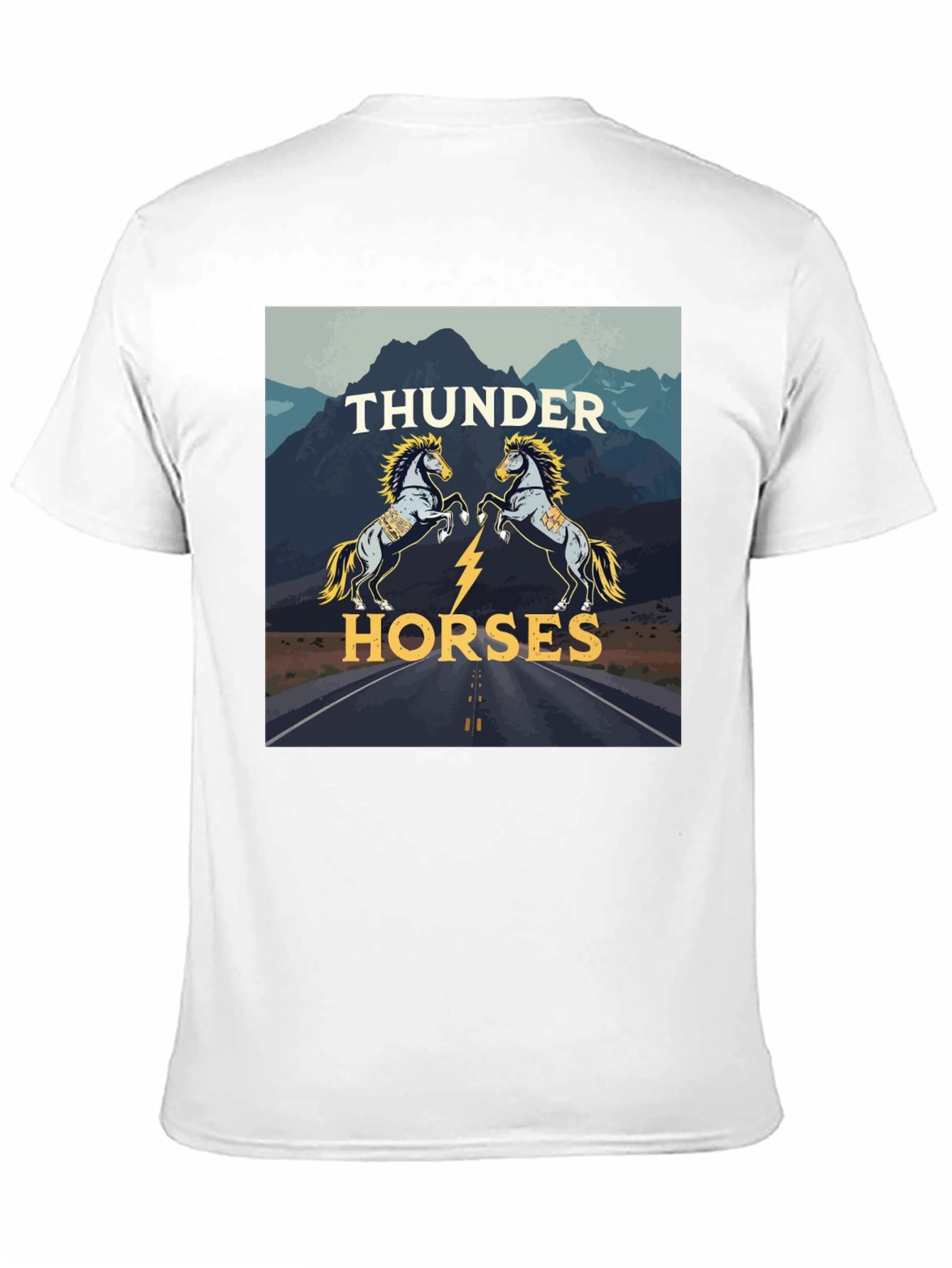 Thunder Horses Graphic T-Shirt - Black