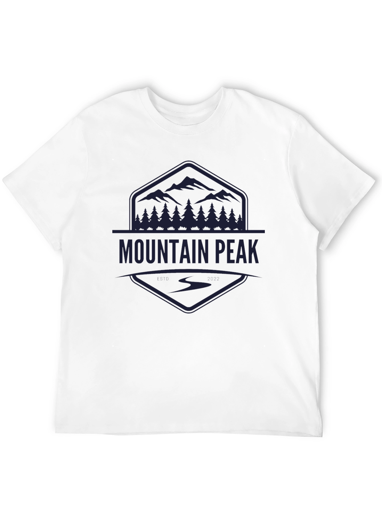 Mountain Peak Graphic Black Tee - Adventure Ready