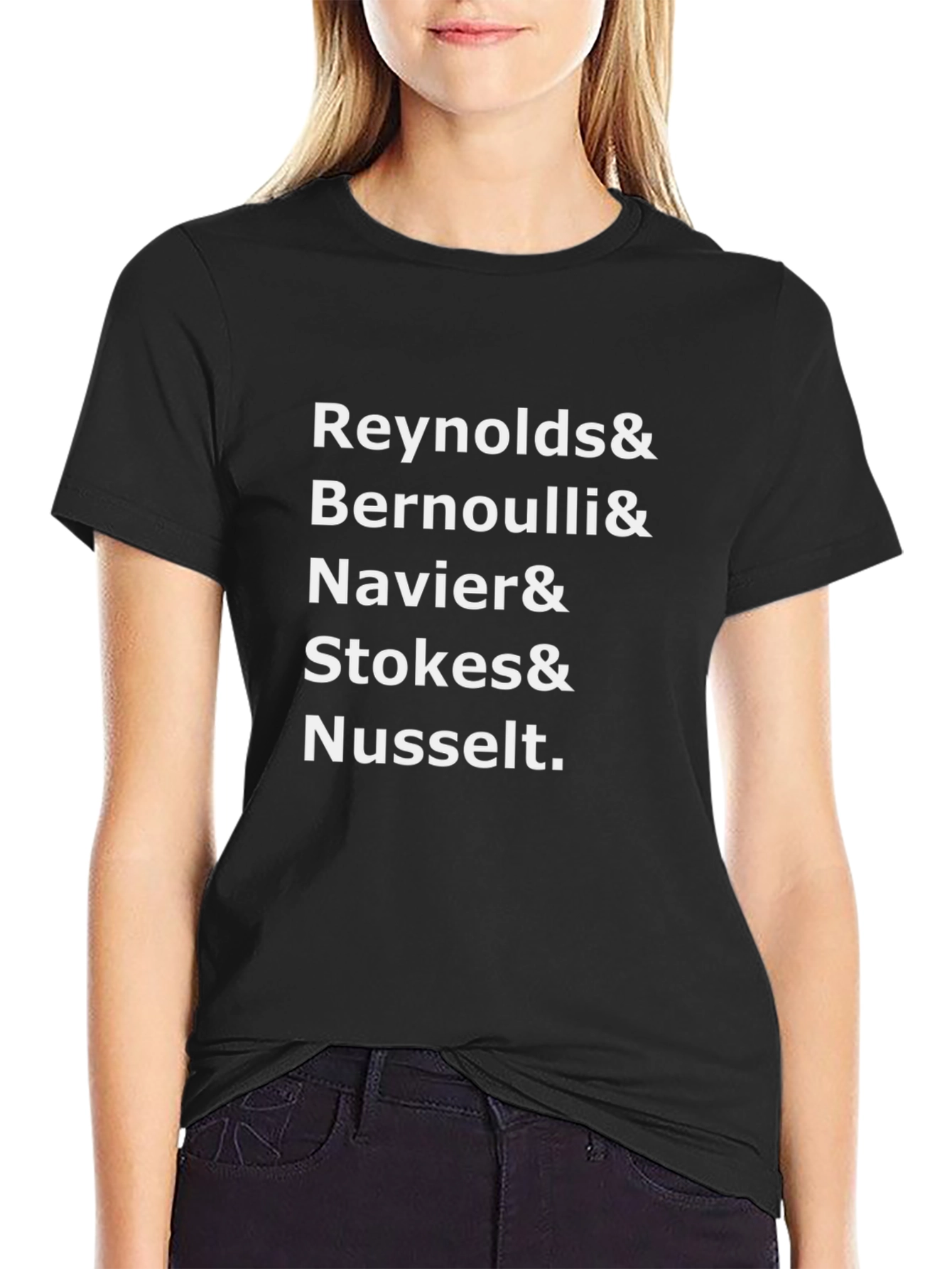 Reynolds & Bernoulli & Navier T-Shirt - Black
