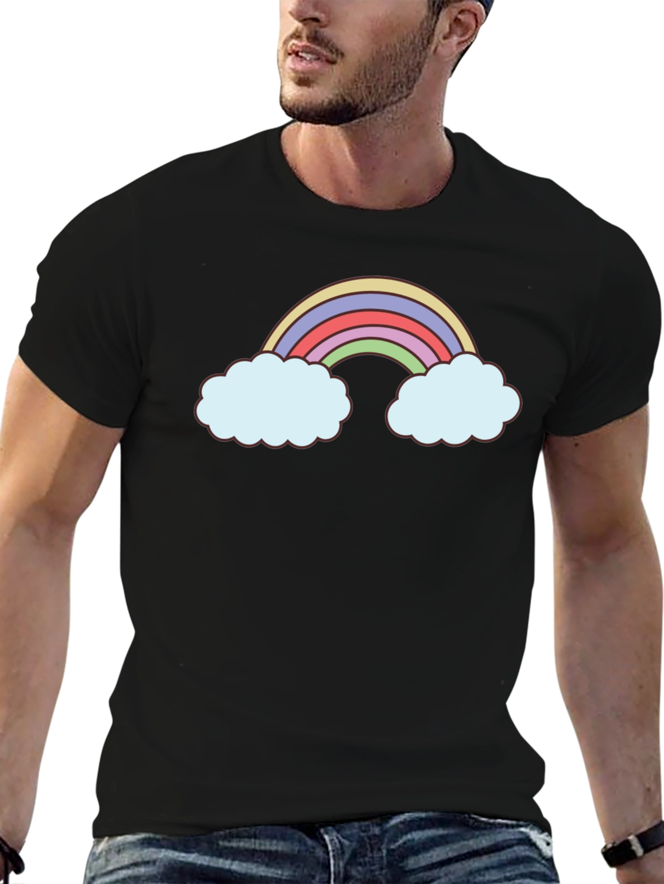 Rainbow Cloud Graphic T-Shirt