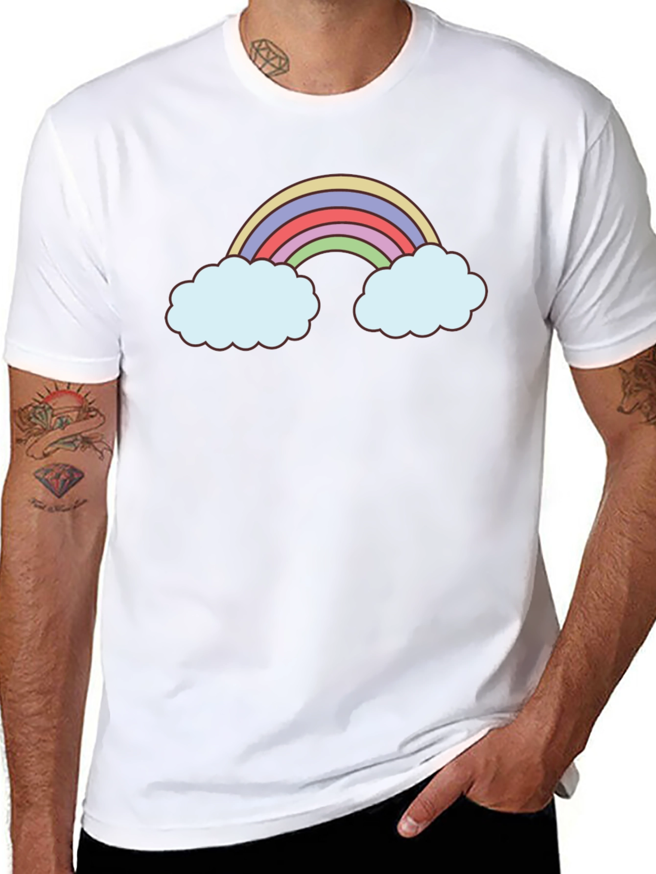 Rainbow Cloud Graphic T-Shirt