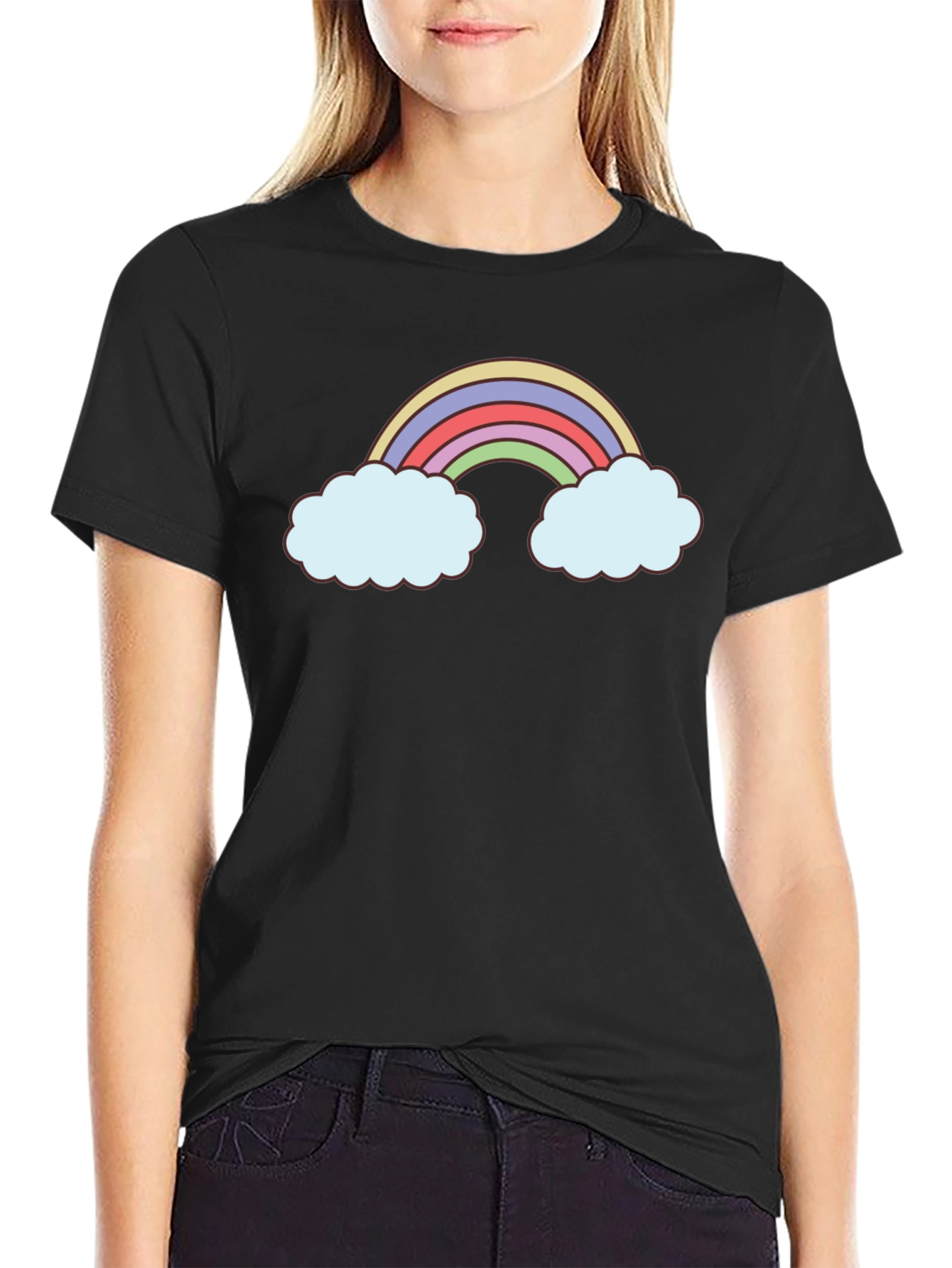 Rainbow Cloud Graphic T-Shirt