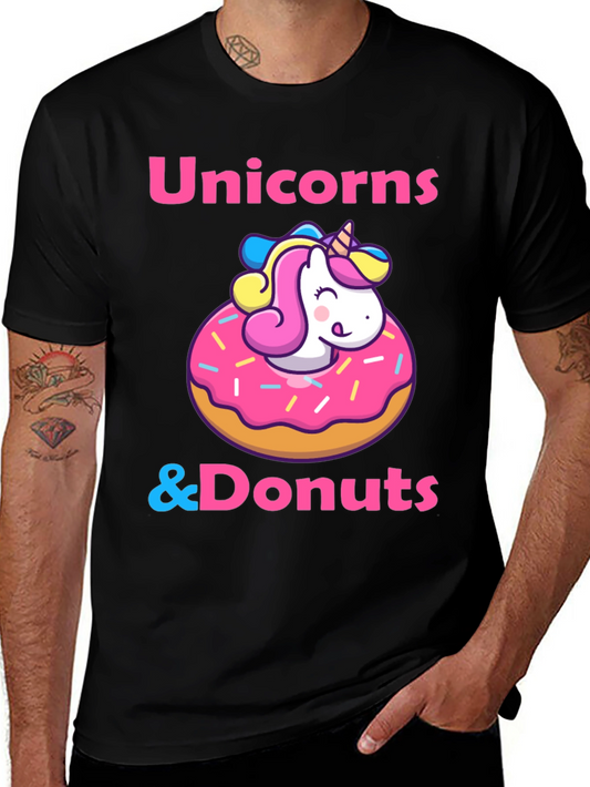 Unicorns & Donuts T-Shirt: Whimsical Graphic Tee
