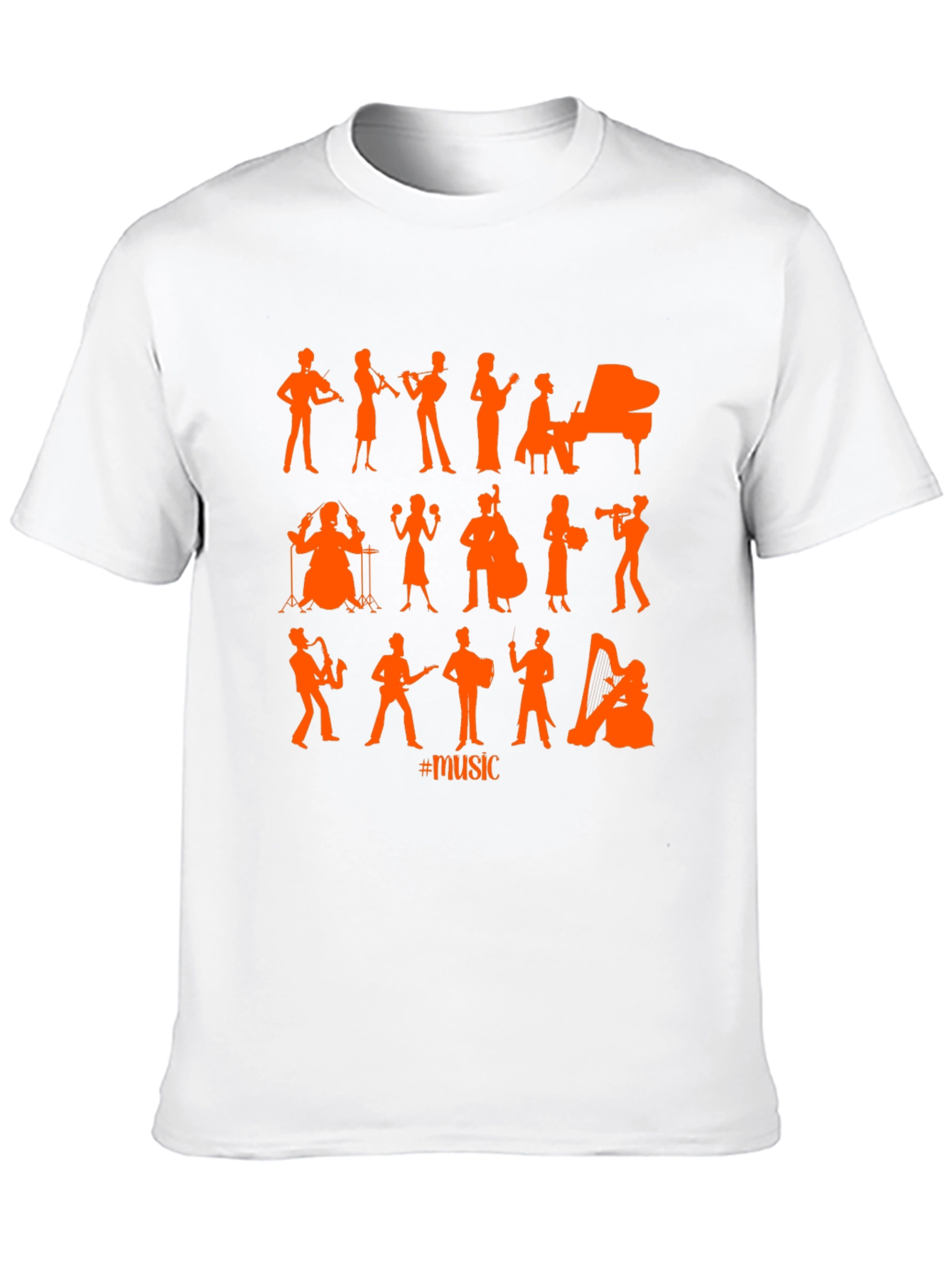 Musical Silhouette Black T-Shirt